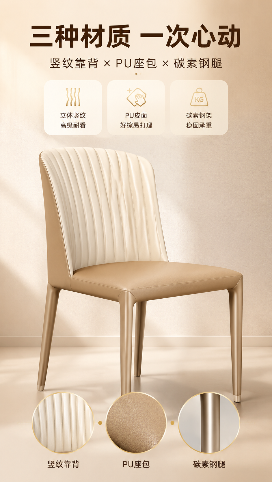 [商品] 使用【图1】DY-8806餐椅；保留米白竖纹靠背、浅… - 图片创意预览