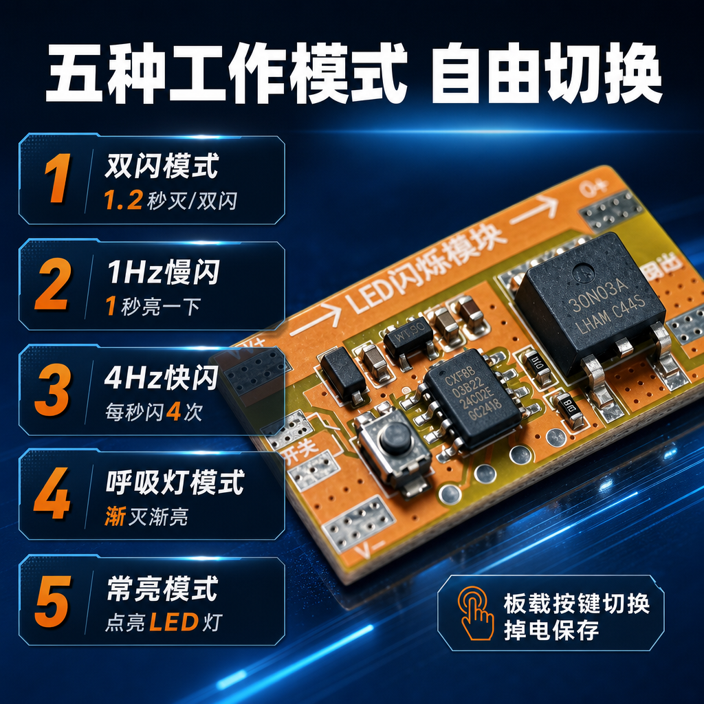 [商品] 使用【图5】LED呼吸灯模块斜角特写图；保留大功率管… - 图片创意预览