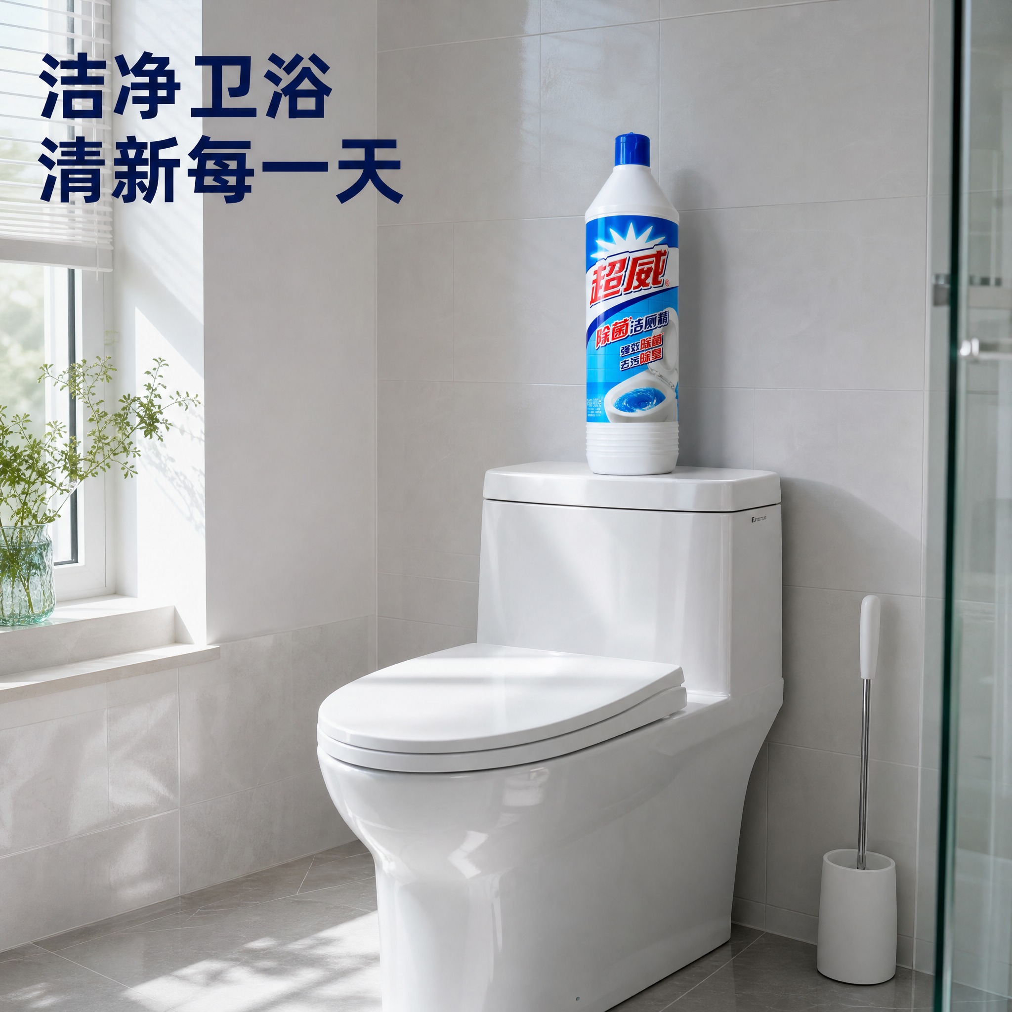 [主图-4] 超威除菌洁厕精900g 真实卫生间场景详情图，使… - 图片创意预览