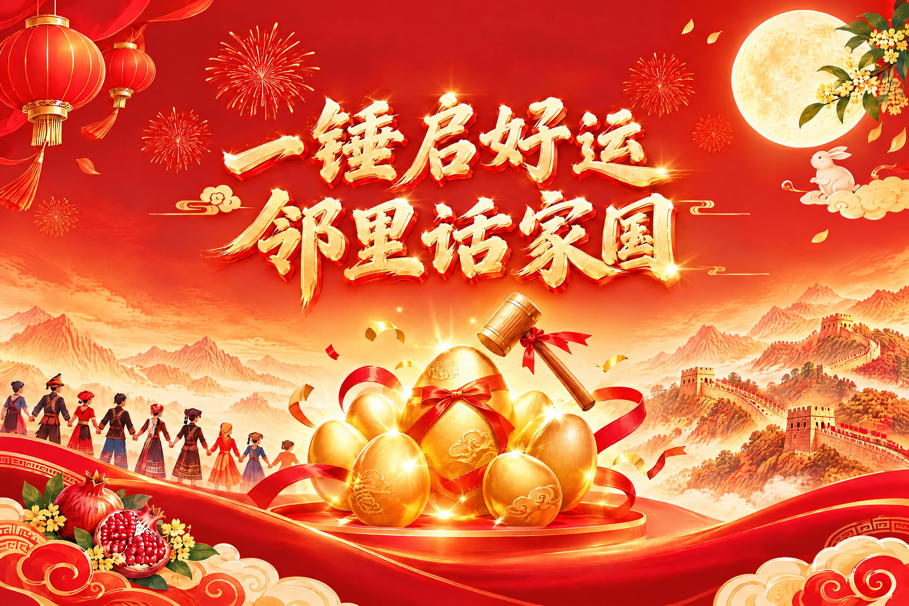 编辑图片：去除右侧背景中的天安门城楼，用长城、祥云、山峦、烟花… - 图片创意预览