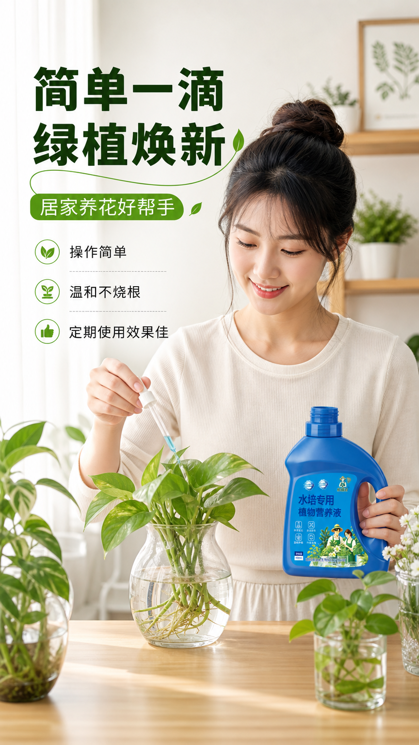 [商品] 使用【图1】欣福君水培专用植物营养液蓝色瓶装；保留瓶… - 图片创意预览