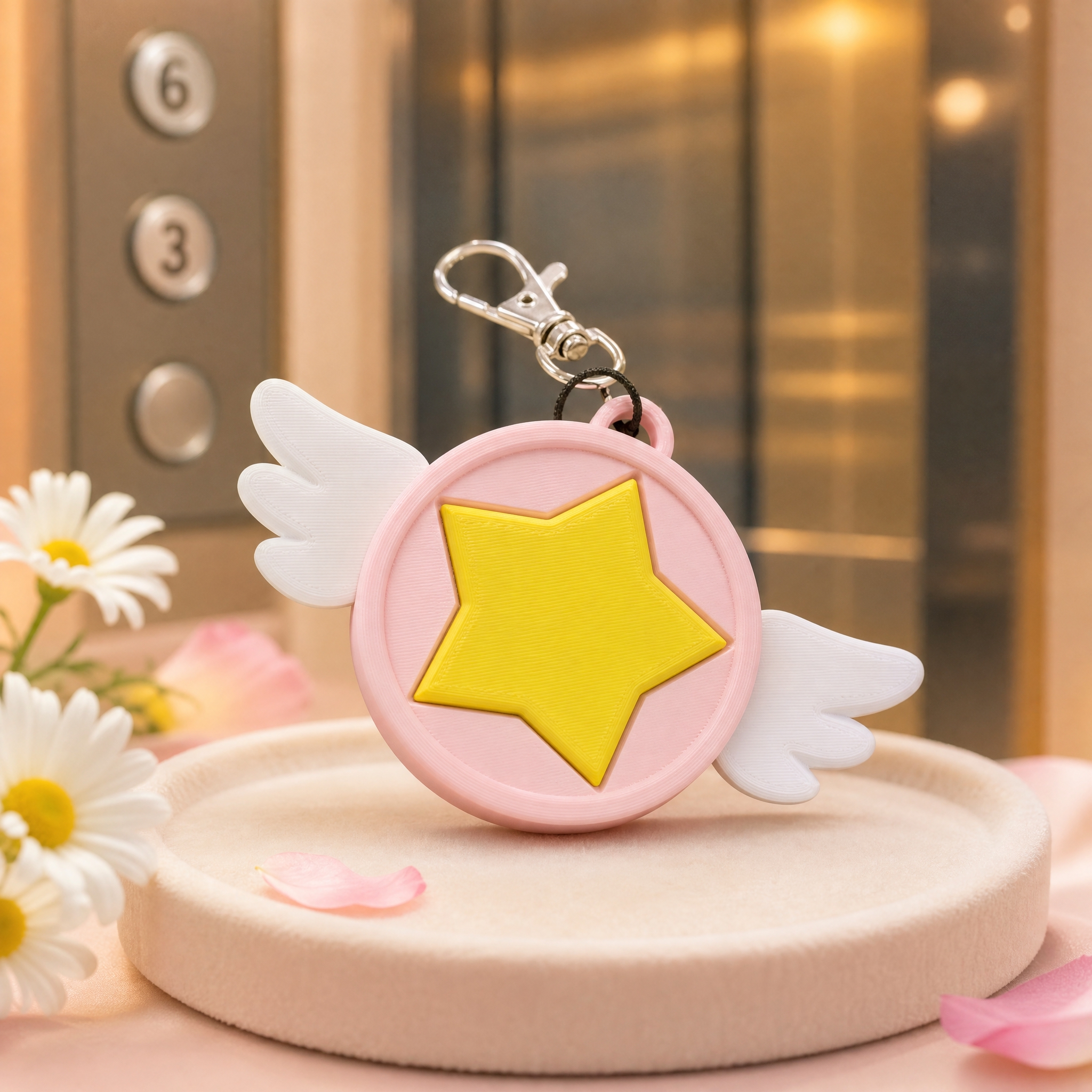 [主图-1] 星星翅膀电梯扣保护壳产品主展示图，突出可爱造型与… - 图片创意预览