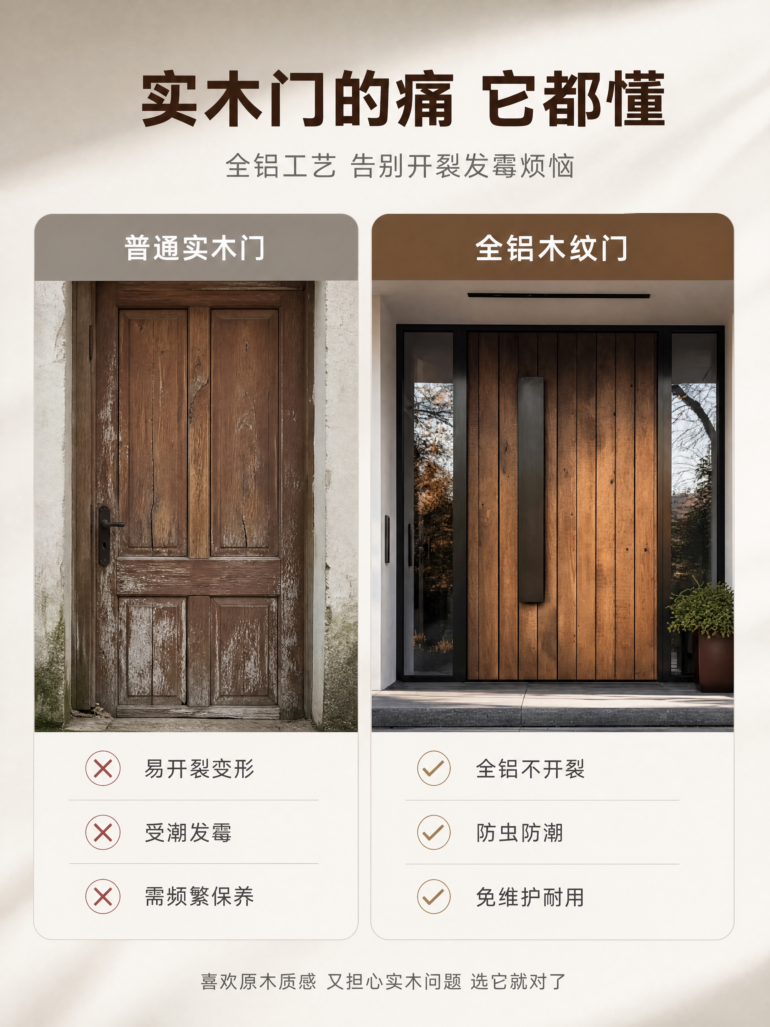 [商品] 使用【图1】臻尚铂门竖条木纹全铝别墅入户大门；保留竖… - 图片创意预览