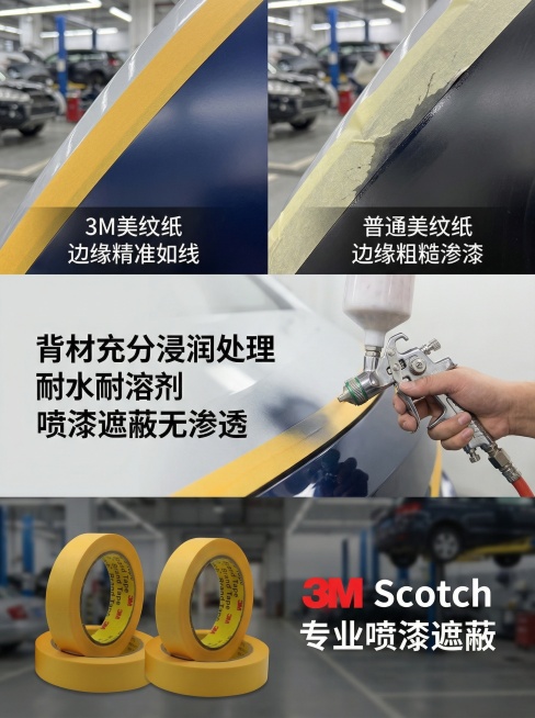 一、核心参数​
​
类别​
关键信息​
基础属性​
品牌：3M Scotch®；颜色：橘黄色（醒目易识别）；厚度：0.08-0.085mm​
规格尺寸​
宽度可选 10mm、12mm、18mm、24m预览效果