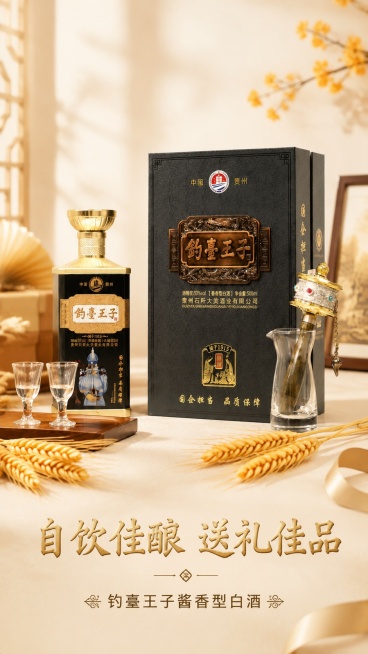 [第9屏] 收尾场景-自饮礼赠皆宜氛围展示。本屏使用【图8】展示产品套装搭配酒具。
[氛围/风格] 温馨团聚氛围，浅暖调，节日礼赠质感。
[元素布局] 产品套装【图8】放置在画面中心，占比约70%，搭预览效果