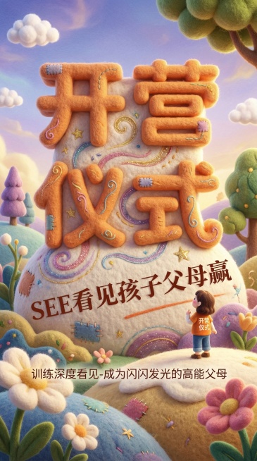 增加背景,把图片主体做成充满创意和梦幻色彩的绘本风格的巨型毛毡艺术卡通风格雕塑放置在画面中心（主体的穿搭保持不变），主体站在一旁欣赏（与巨型主体形成比例反差）预览效果