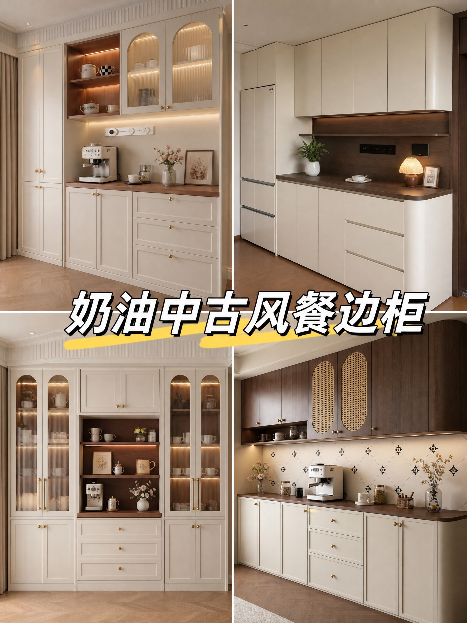 参考这张图片的版式与排版，生成一张新的家居灵感拼贴图：2x2… - 图片创意预览
