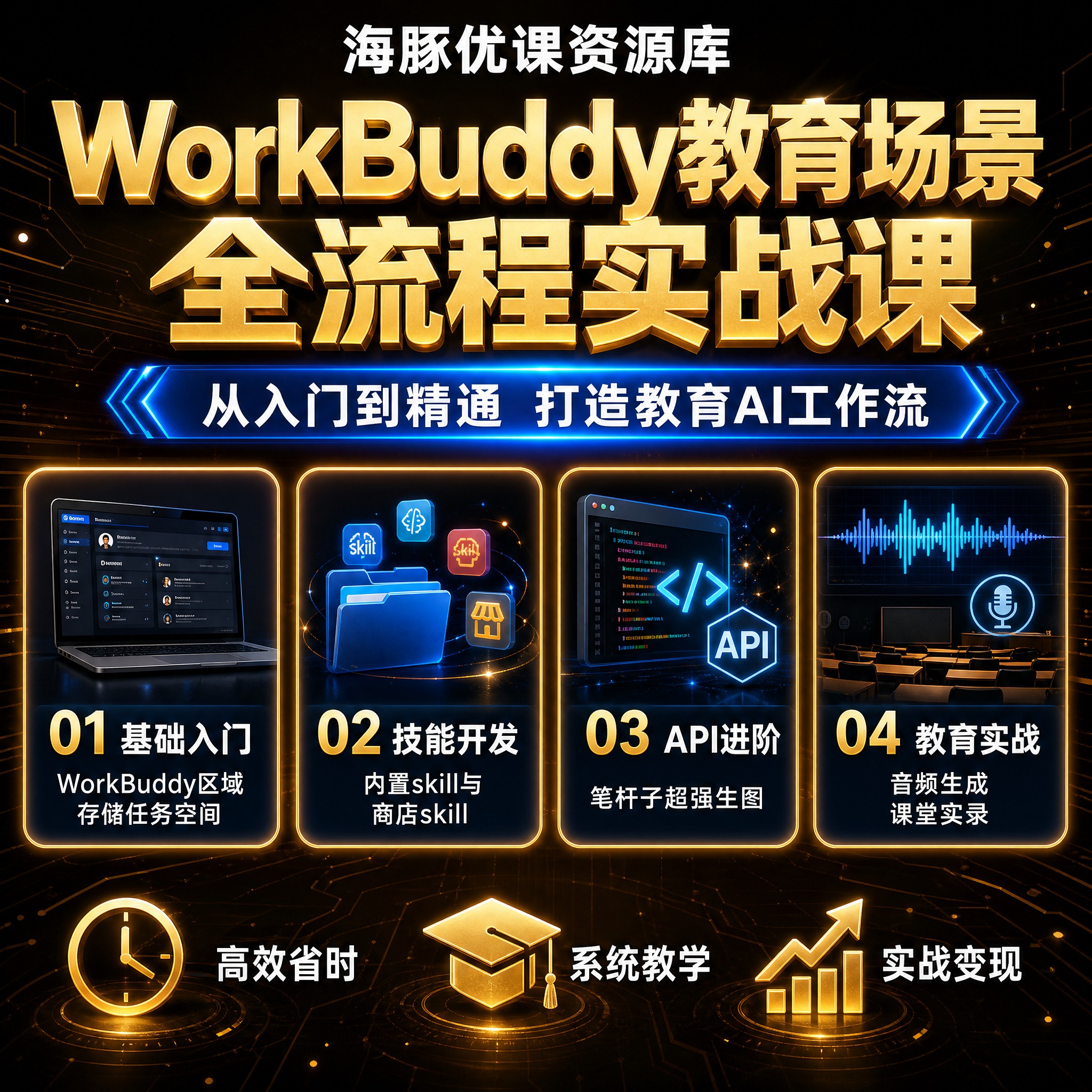 [主图-1] 主题与核心价值吸睛首图，展示WorkBuddy教… - 图片创意预览