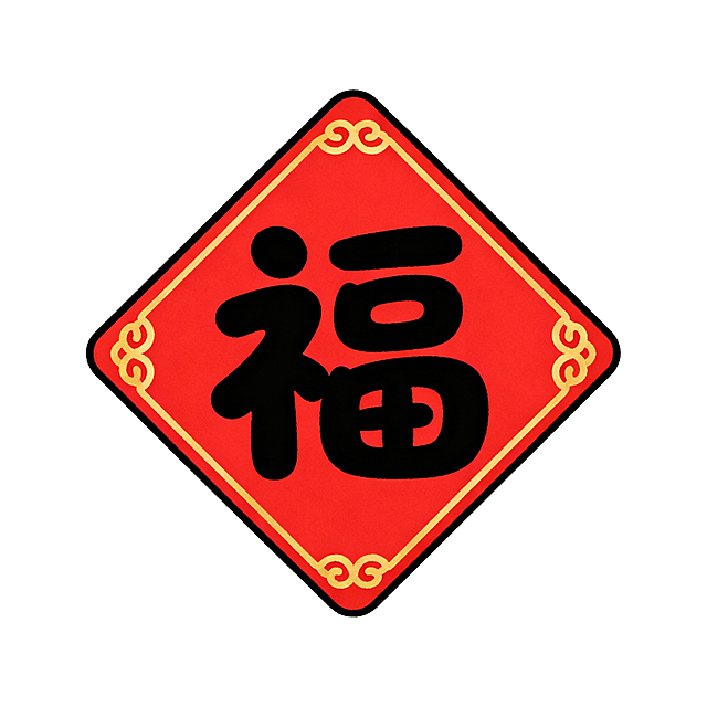 搞个福倒着的春联图吧 要菱形的