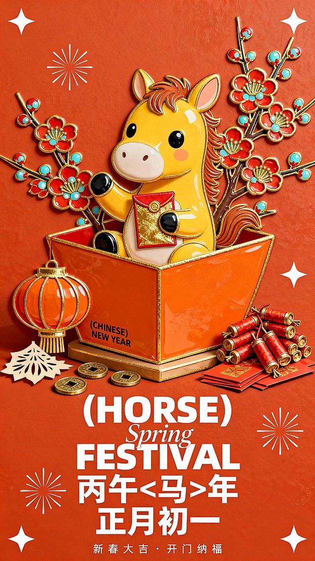 漆线雕 马年春节 初一