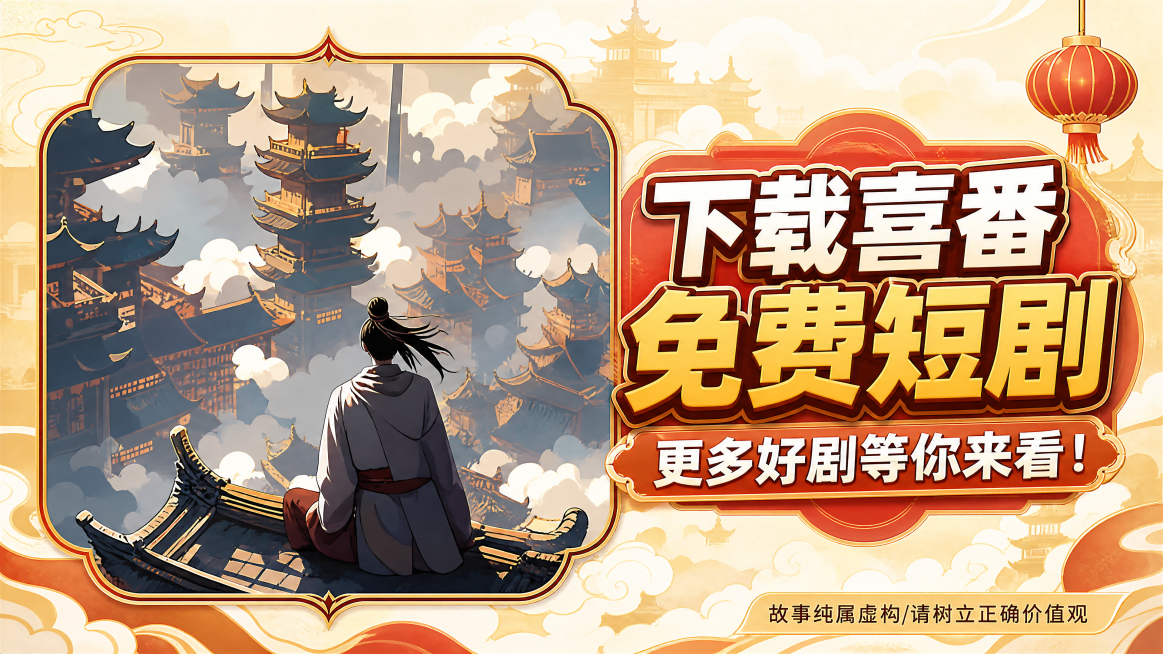 扁平化设计风格，色彩鲜明对比强烈，保持原图色调，营造活泼电商促销氛围，平视镜头特写构图，文字排版清晰醒目，字体加粗描边效果，阴影立体增强视觉层次感，左右排版，图片居左，文字居右，主文案："下载喜番免费预览效果