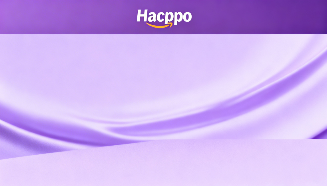 将这张3000×1500图片的背景更换为浅色系，保持原构图和顶部Hacppo品牌名不变，使用浅紫渐变搭配细腻哑光质感，保留原简约干净风格，维持预留商品区域预览效果