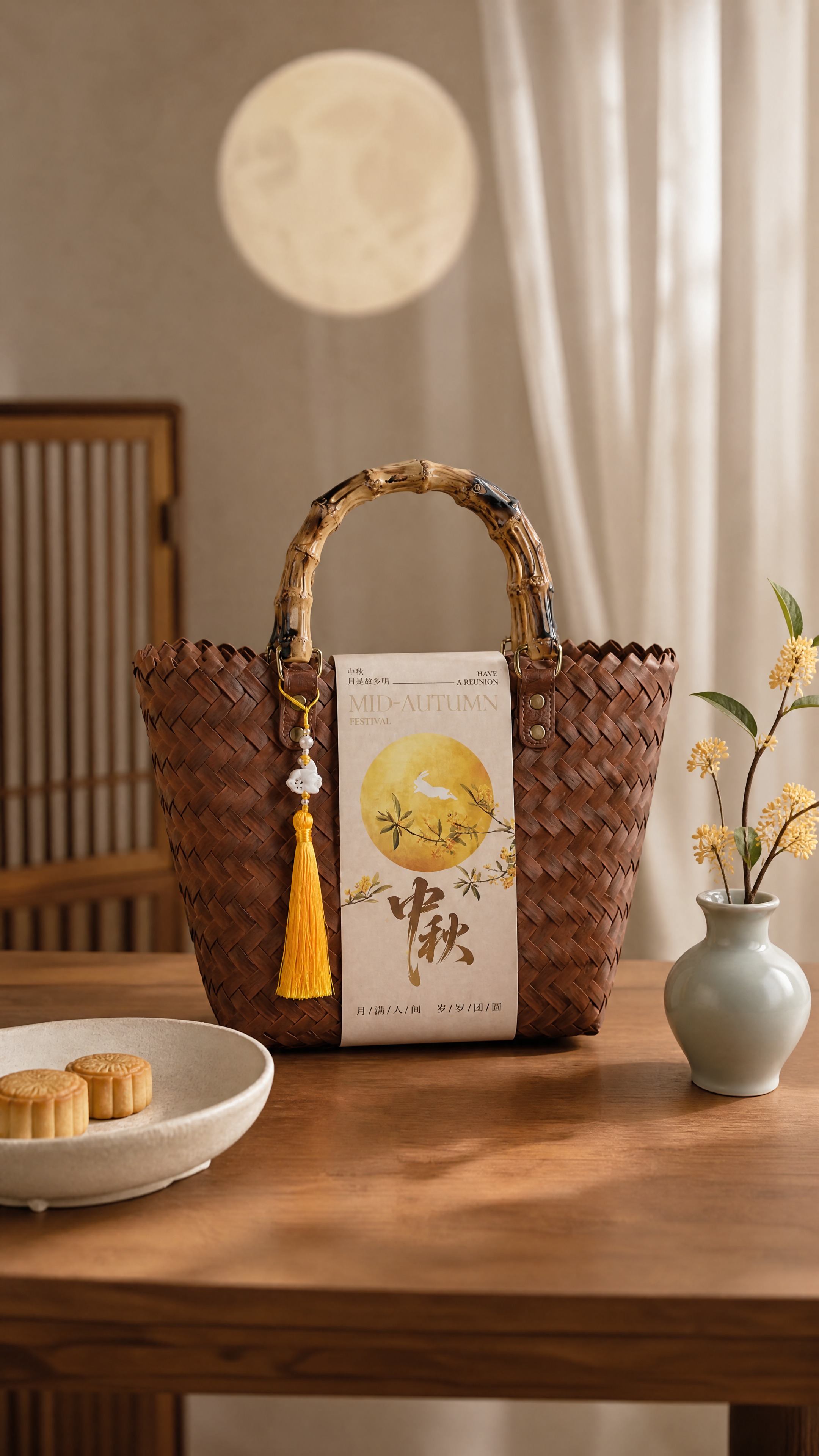 超写实商品摄影。 主体：手提包严格参照上传产品图，完整保留所有… - 图片创意预览