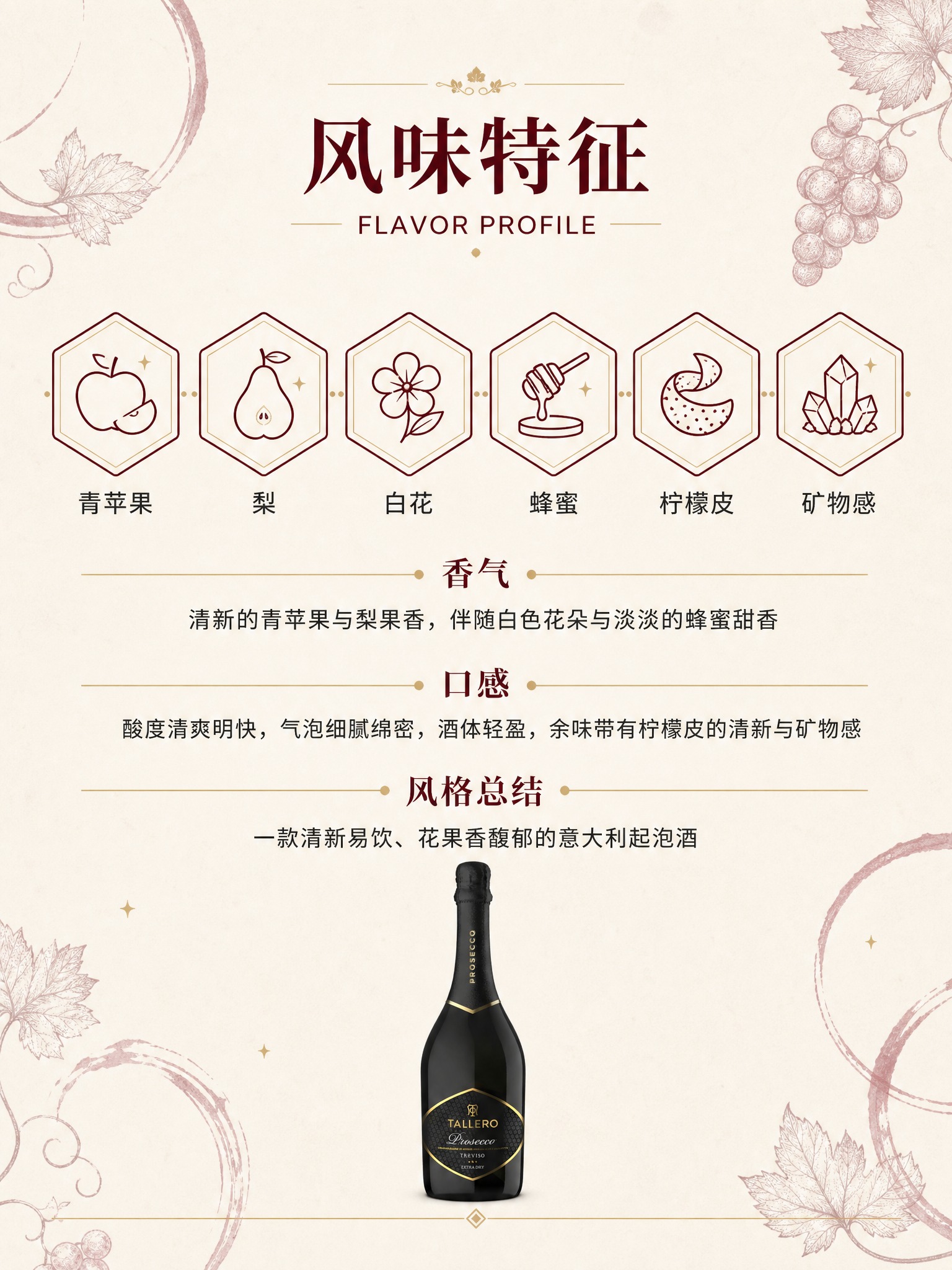 [商品] 使用【图3】泰勒普罗塞克白起泡葡萄酒瓶；保留所有外观… - 图片创意预览