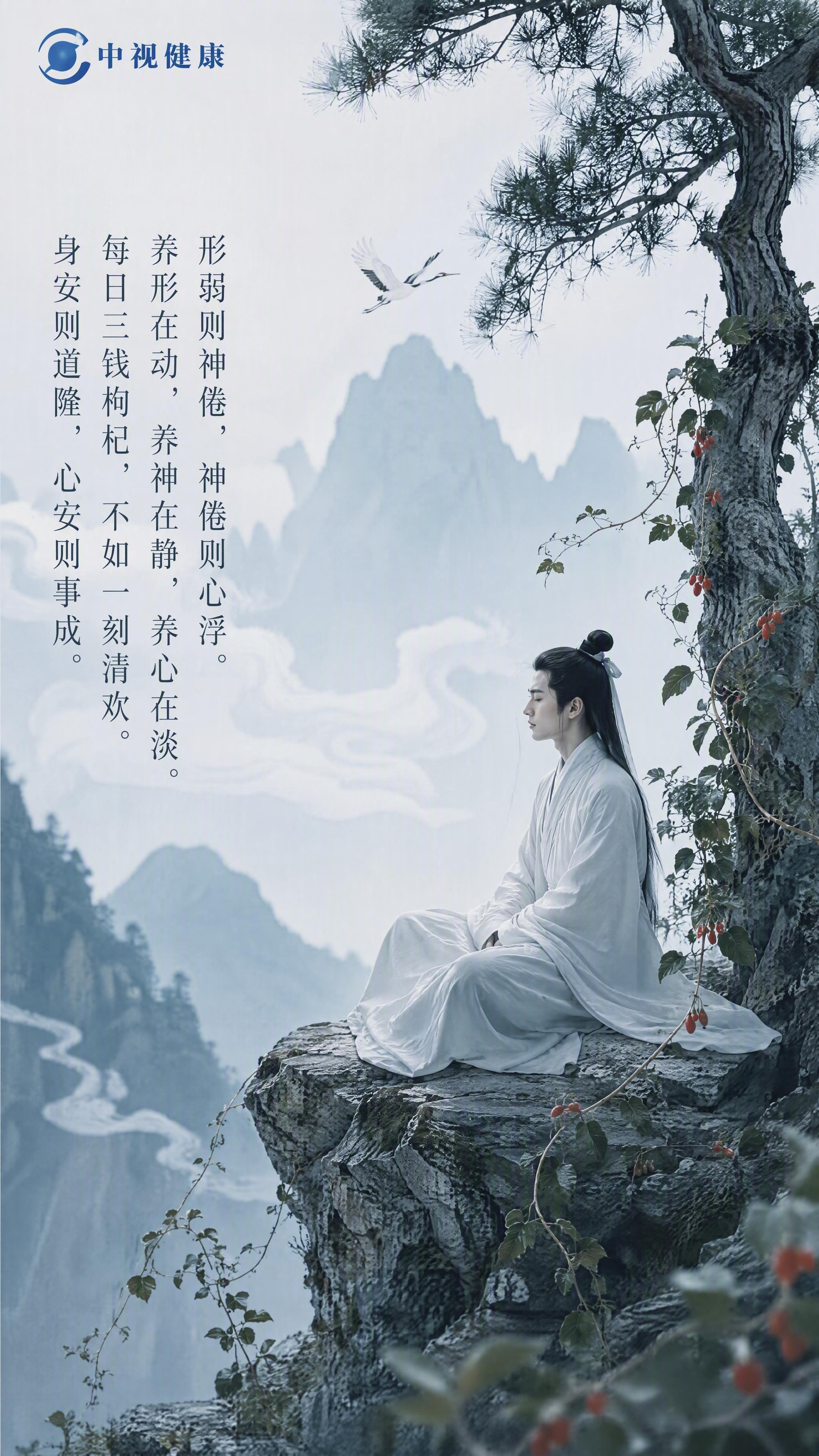 竖屏9:16朋友圈海报，清新自然冷调风格，高级设计感，国风宋代… - 图片创意预览