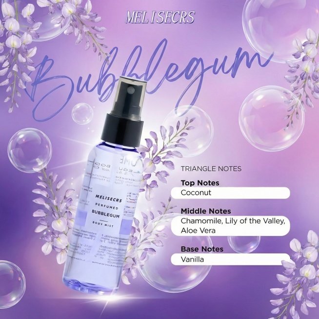 更换为梦幻紫渐变背景，搭配透明泡泡和淡紫色紫藤花元素，保留原产品和所有英文文案预览效果