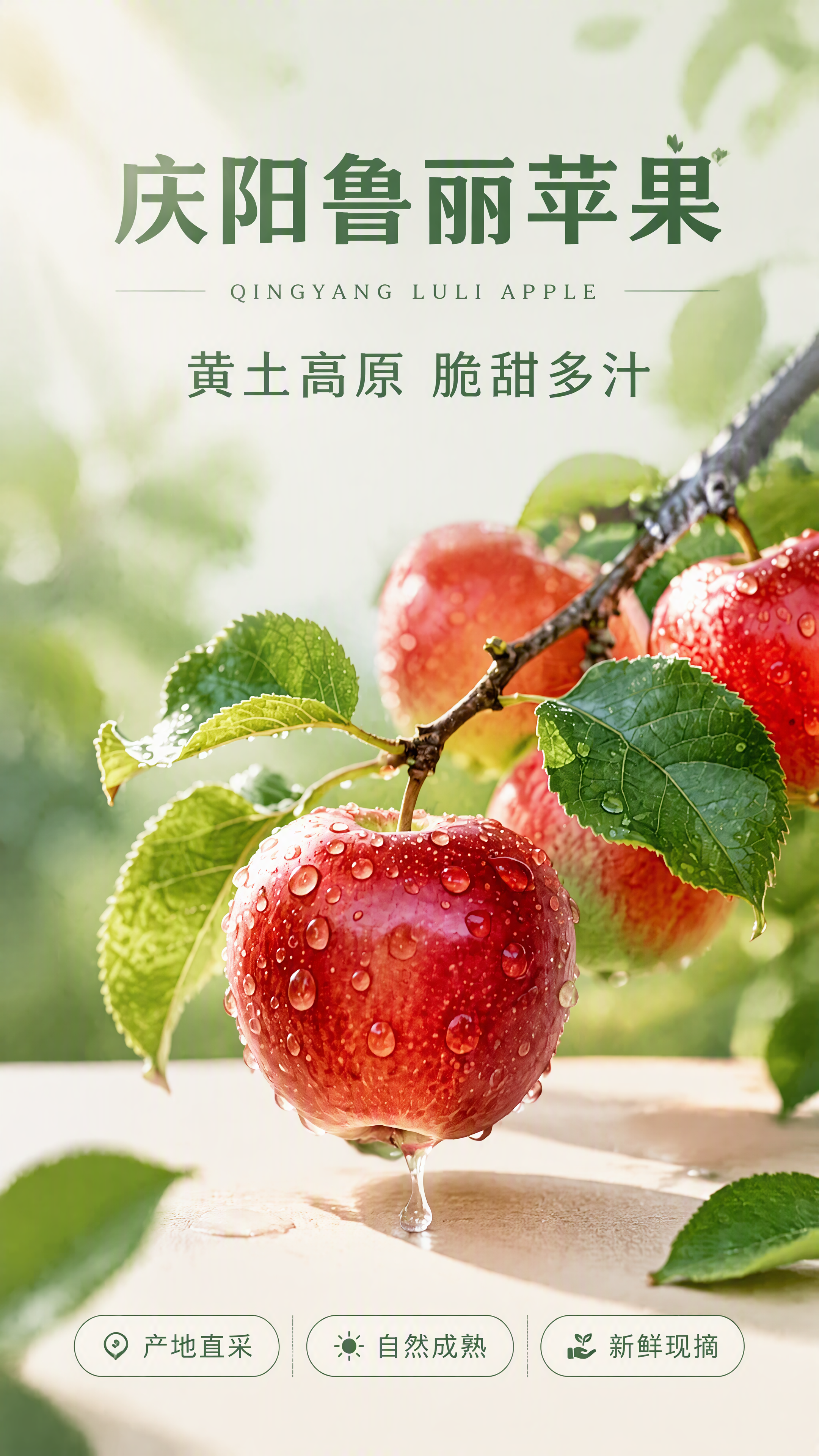 [第1张] 详情页头图-庆阳鲁丽苹果果园新鲜上市主视觉海报。本… - 图片创意预览