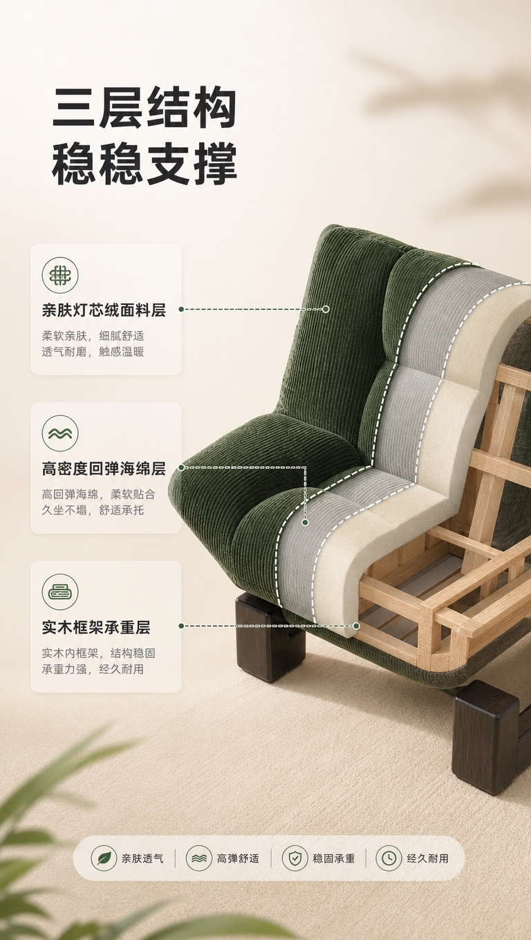 [商品] 使用【图1】墨绿色布艺休闲单人椅；保留整体外形、墨绿… - 图片创意预览