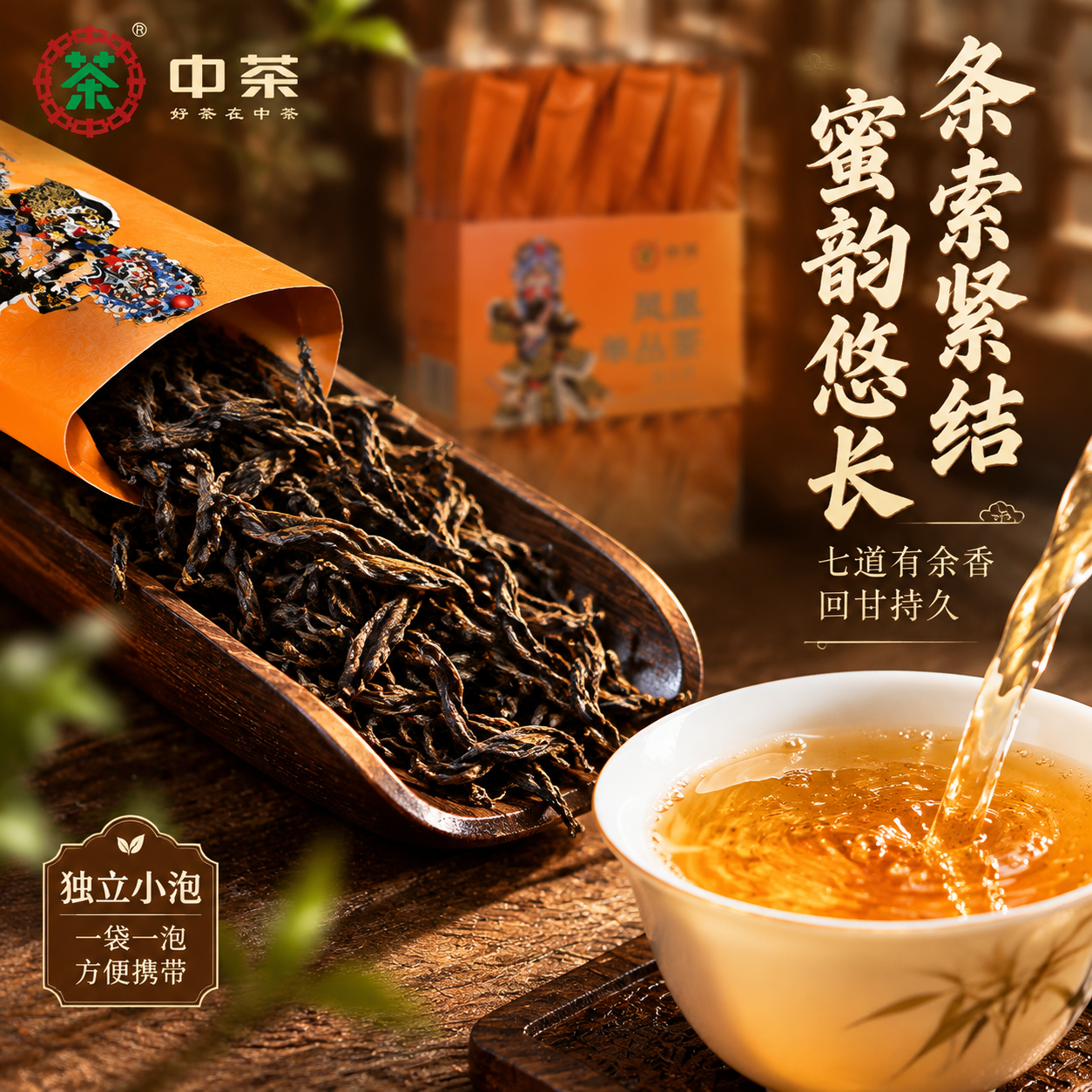 [主图-3] 细节与冲泡展示 中茶凤凰单丛茶蜜兰香 微观种草… - 图片创意预览