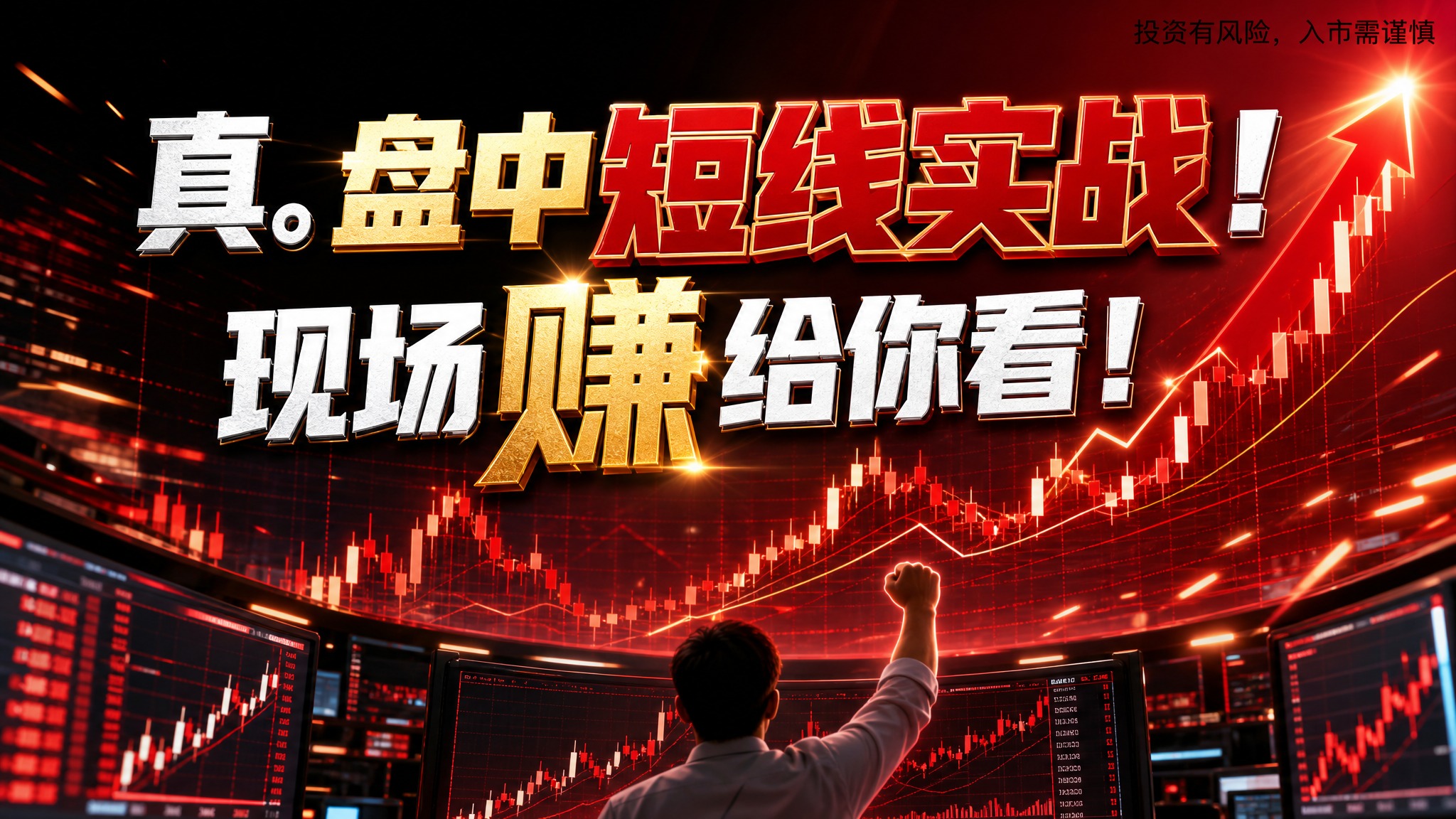 金融公众号封面图，16:9横版比例，背景为股市大盘K线走势图，… - 图片创意预览