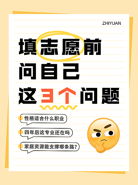 志愿填报攻略指南吸睛大字emoji小红书封面