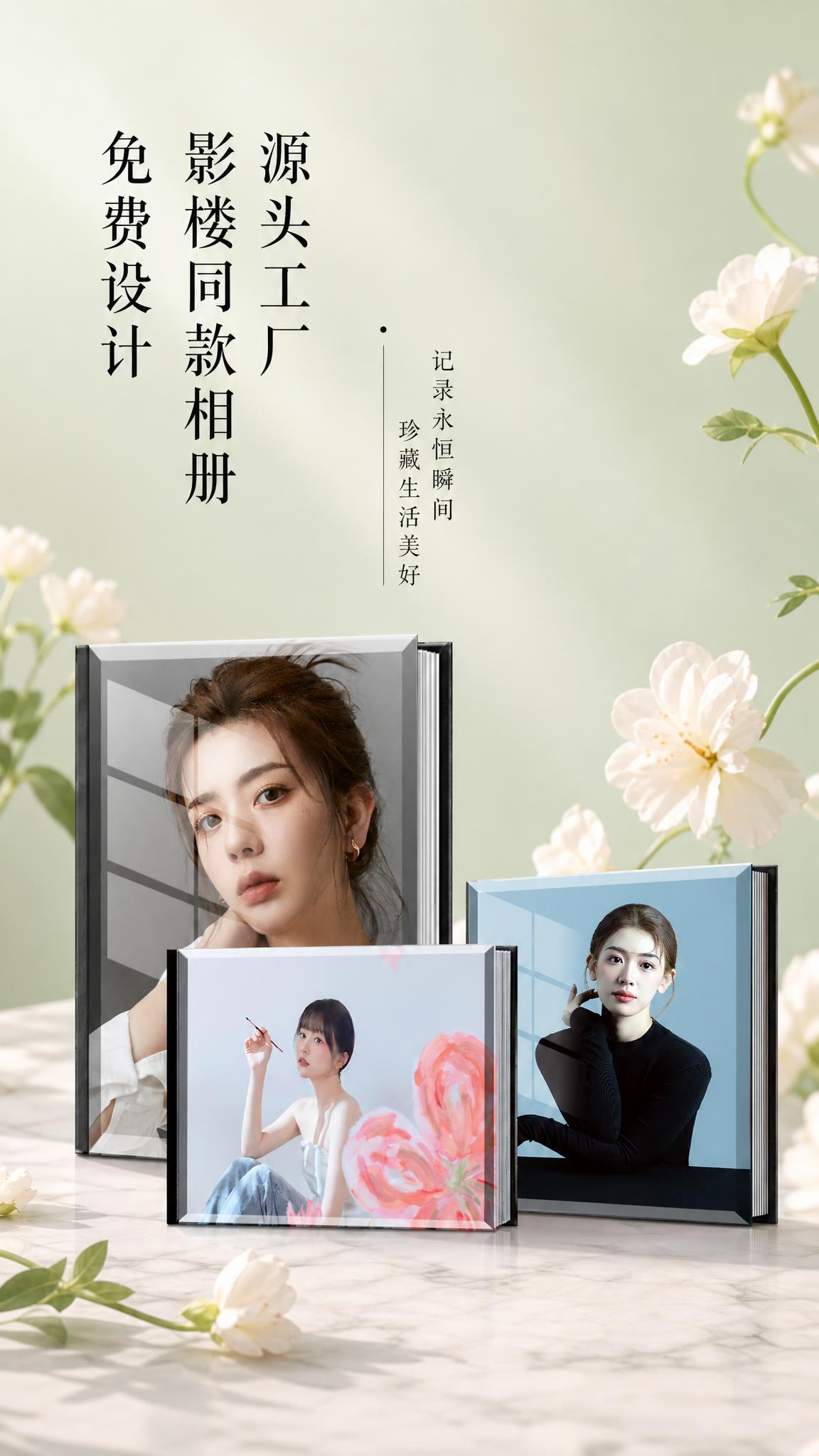 电商主图，9:16竖版，淘宝/天猫平台，产品为水晶相册（影楼同… - 图片创意预览