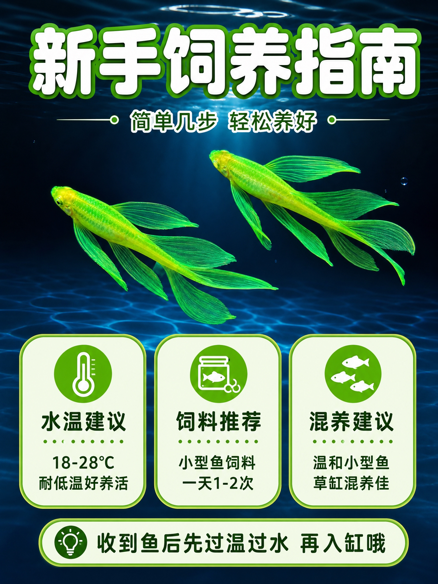[商品] 使用【图1】翡翠绿长尾斑马鱼；保留荧光翡翠绿体色、飘… - 图片创意预览