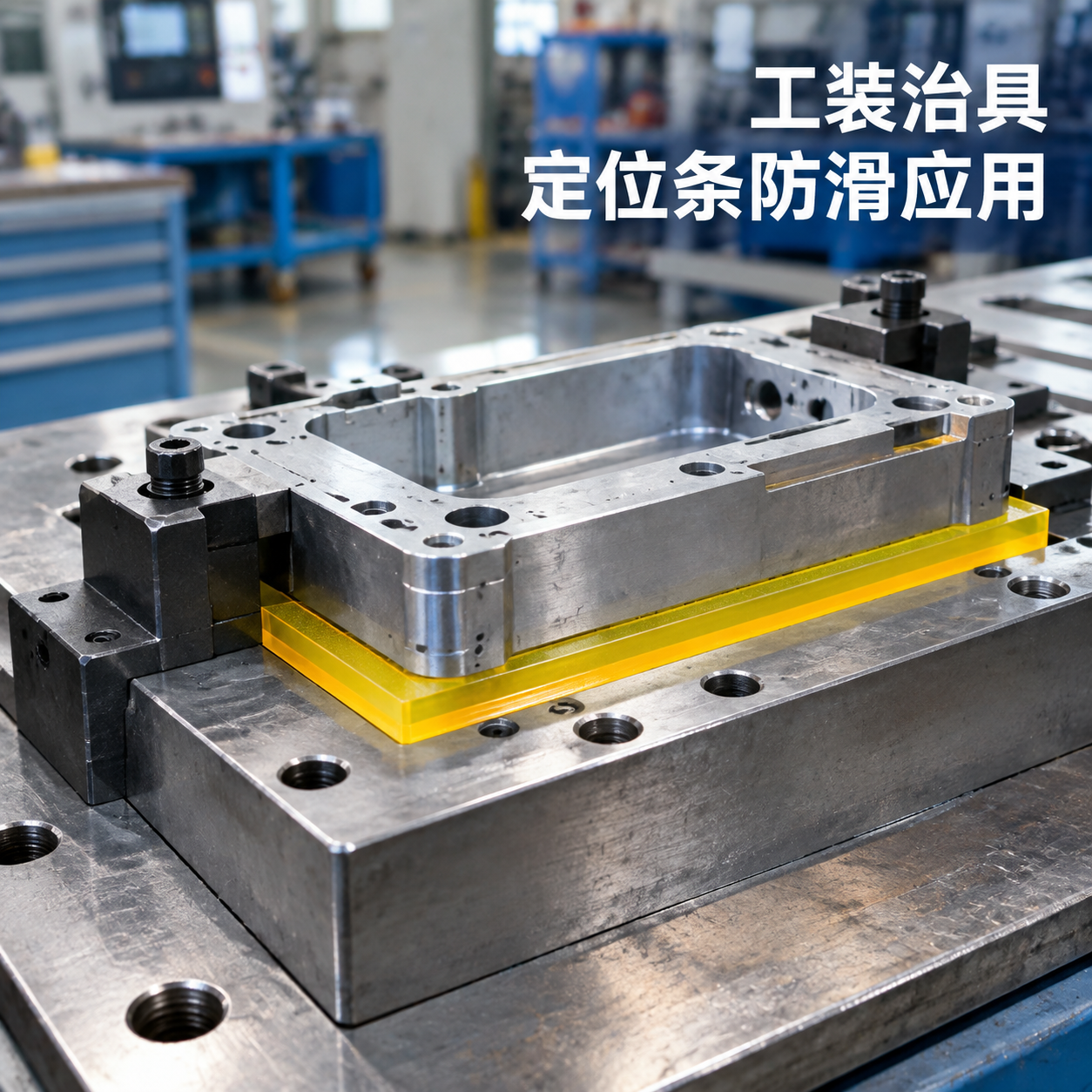 [主图-5] 应用场景图，展示条状零件在工装治具中的定位条防滑… - 图片创意预览