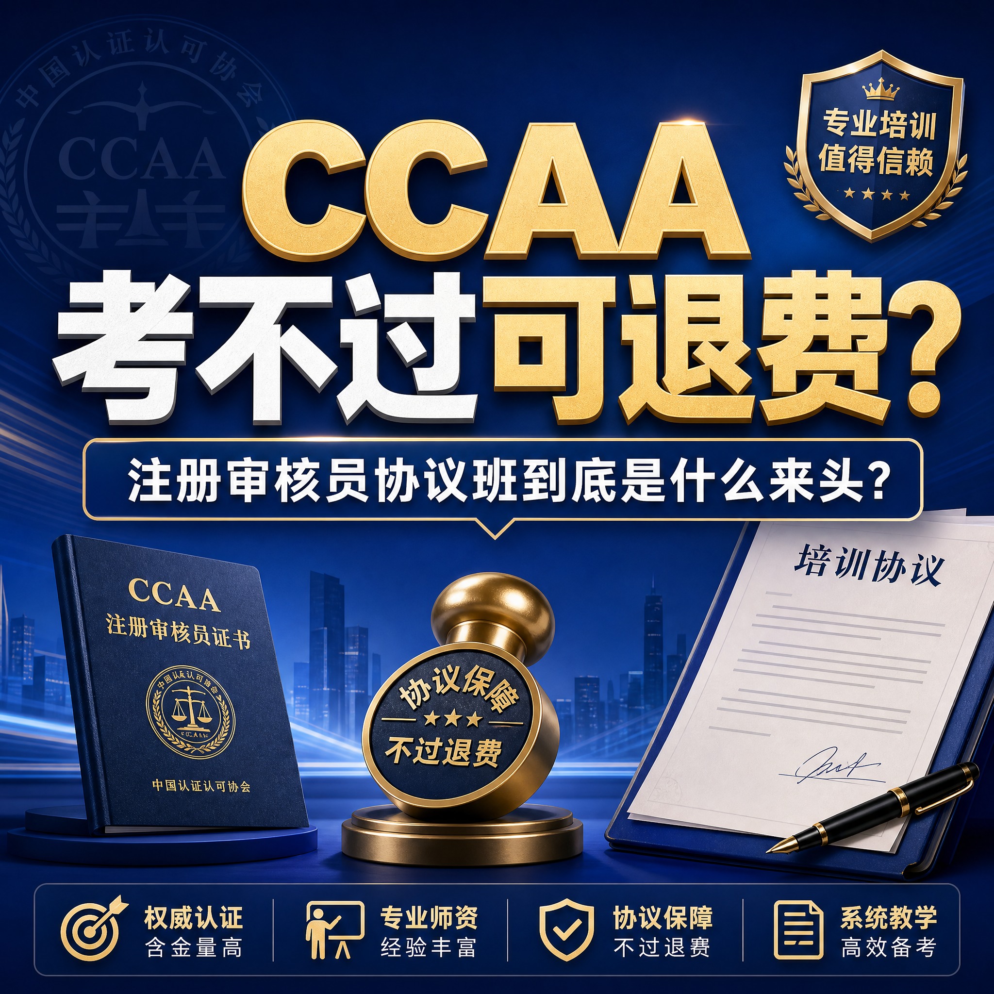 公众号封面图，1:1正方形比例，职业教育考证主题。画面中央醒目… - 图片创意预览