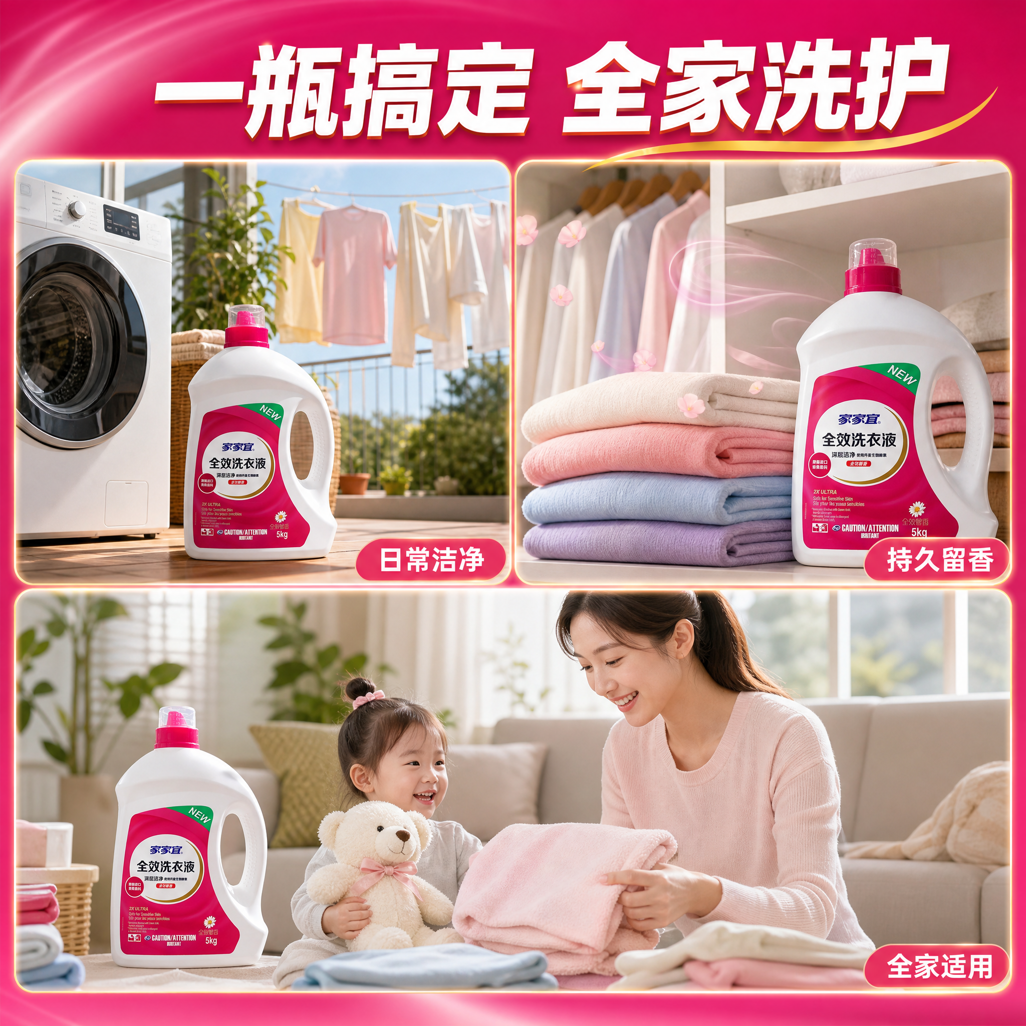 [主图-4] 家家宜全效洗衣液 家庭使用场景图 多场景适用。… - 图片创意预览