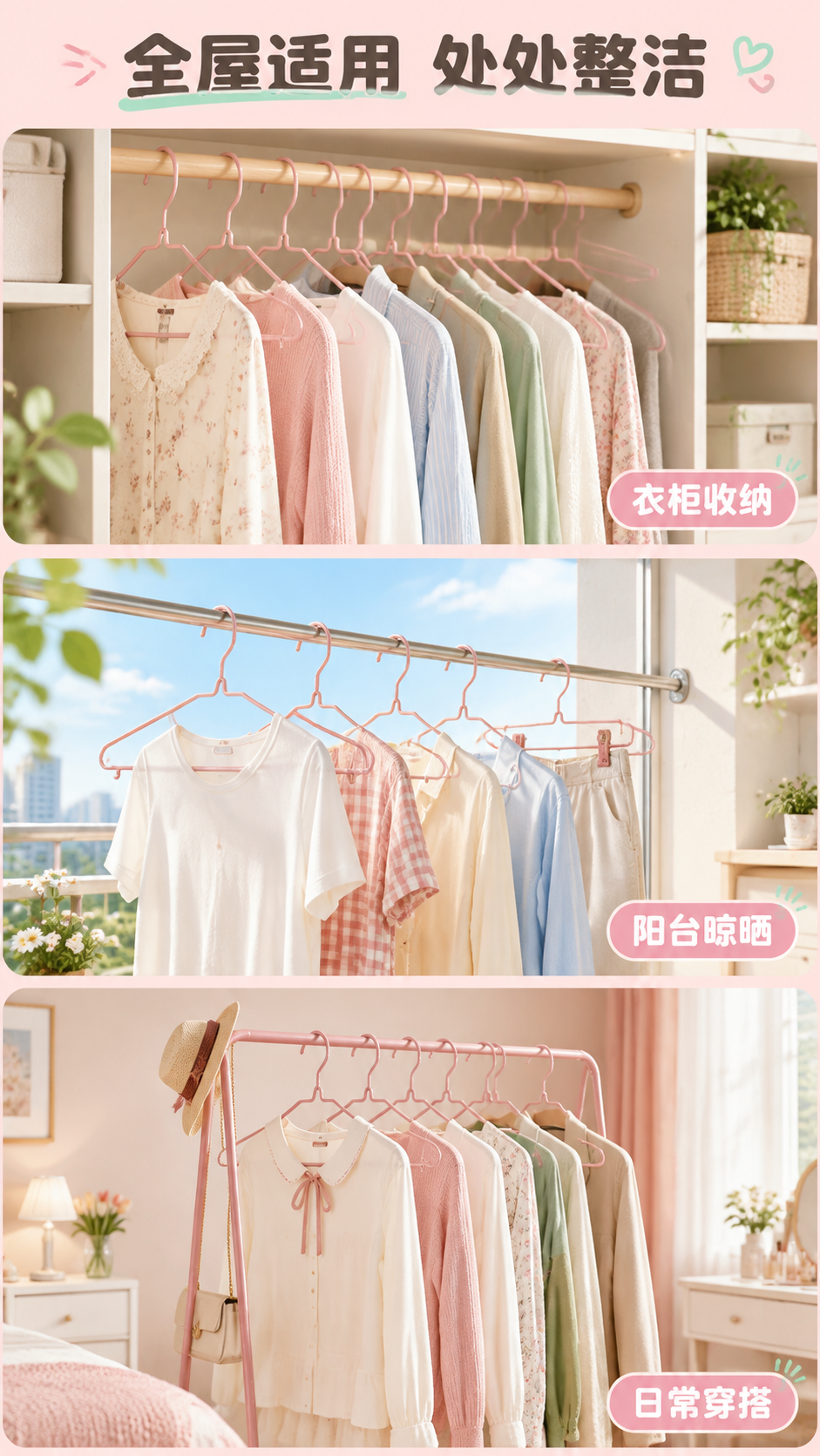 [商品] 使用【图1】粉色浸塑金属衣架；保留完整结构和粉色浸塑… - 图片创意预览