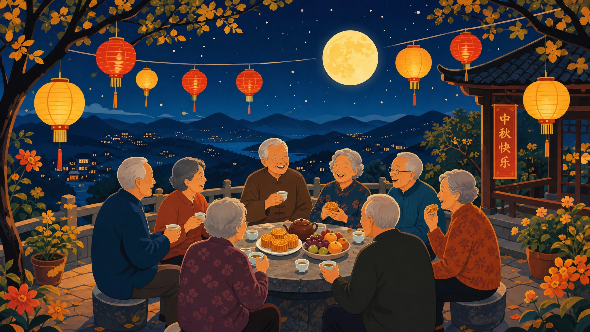 参考图中的扁平插画风格、色彩氛围和构图方式，重新生成横版画面：… - 图片创意预览