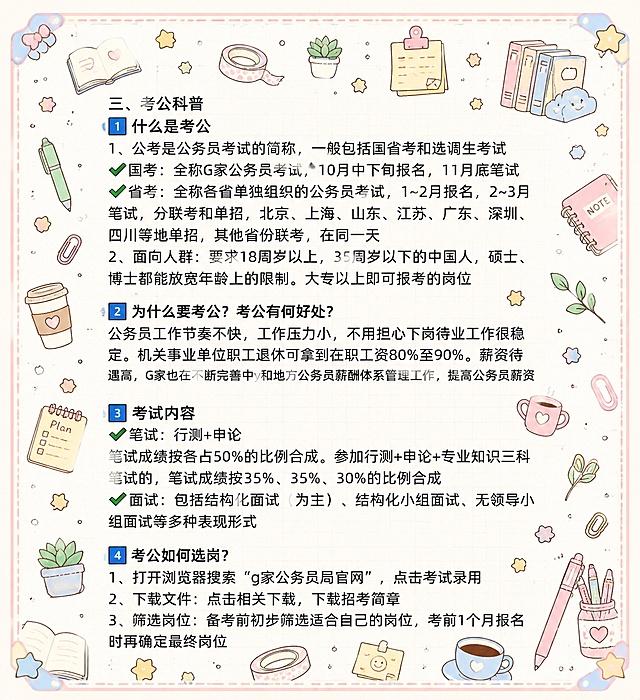 图生图：将【图3】的文字内容完整保留，所有文字逐字不变、不被遮挡。整体风格参考【图4】的马卡龙手账涂鸦风格，相似度约80%。画面添加浅马卡龙色背景边框，四角有小装饰；周围空白处密集但有序地添加文具、咖啡杯、星星、书本、便签、胶带、小植物等手绘涂鸦小元素，涂鸦颜色为马卡龙粉、蓝、黄、绿浅色系，线条圆润可爱；背景为浅米色带细网格的笔记纸质感。文字区域保持清晰可读，涂鸦只分布在文字间隙和四周空白，不遮挡任何文字内容。整体氛围清新治愈、手账笔记风，信息层级清晰，版式精美，小红书笔记封面质感。