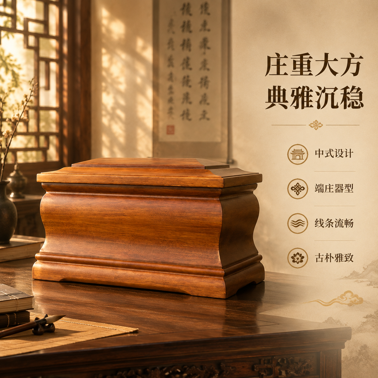 [主图-4] 中式器型设计展示，突出传统造型的庄重大方。 [统… - 图片创意预览