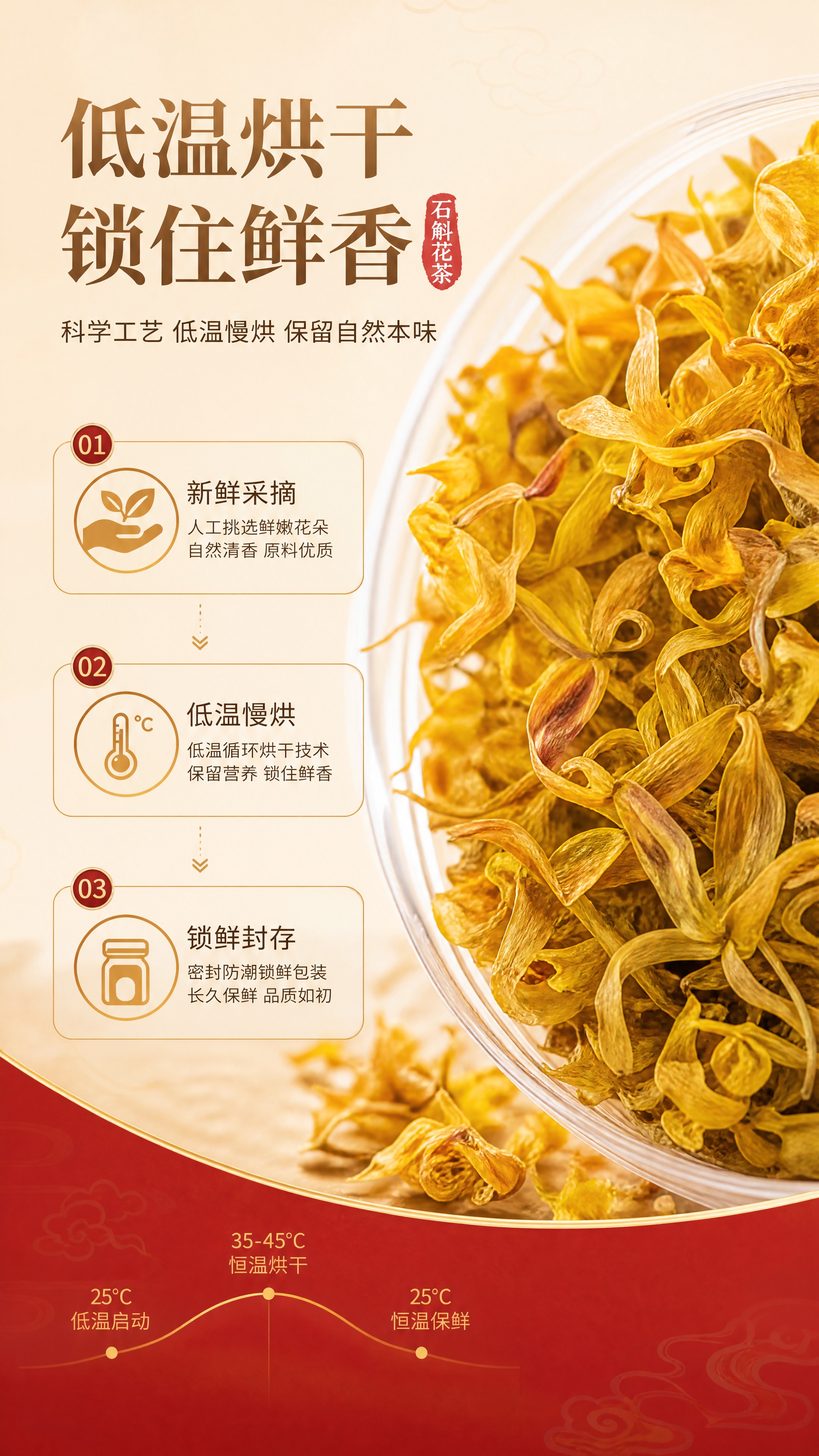 [商品] 使用【图2】铁皮石斛花茶干花细节；保留干花金黄色泽、… - 图片创意预览