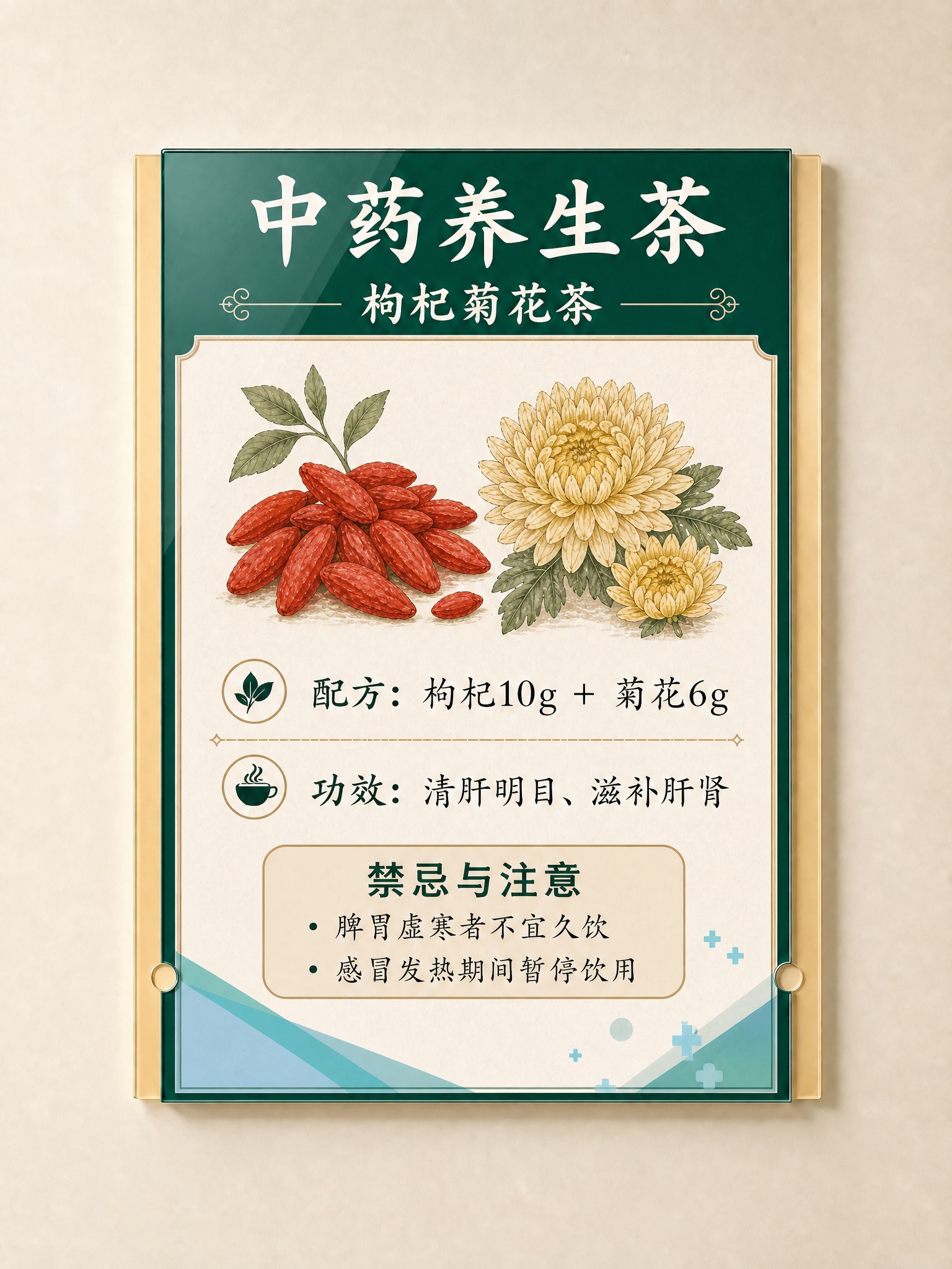 参考图1的亚克力展板样式（深墨绿色外框、香槟金侧边条、底部挂孔… - 图片创意预览