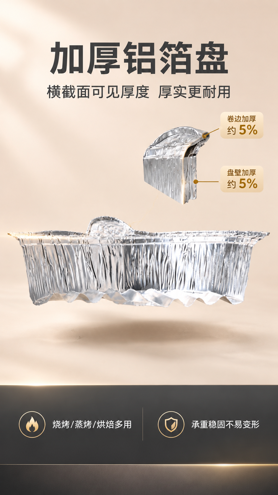 [商品] 使用【图3】长方形铝箔餐盒立体展示图作为主体：保留原… - 图片创意预览