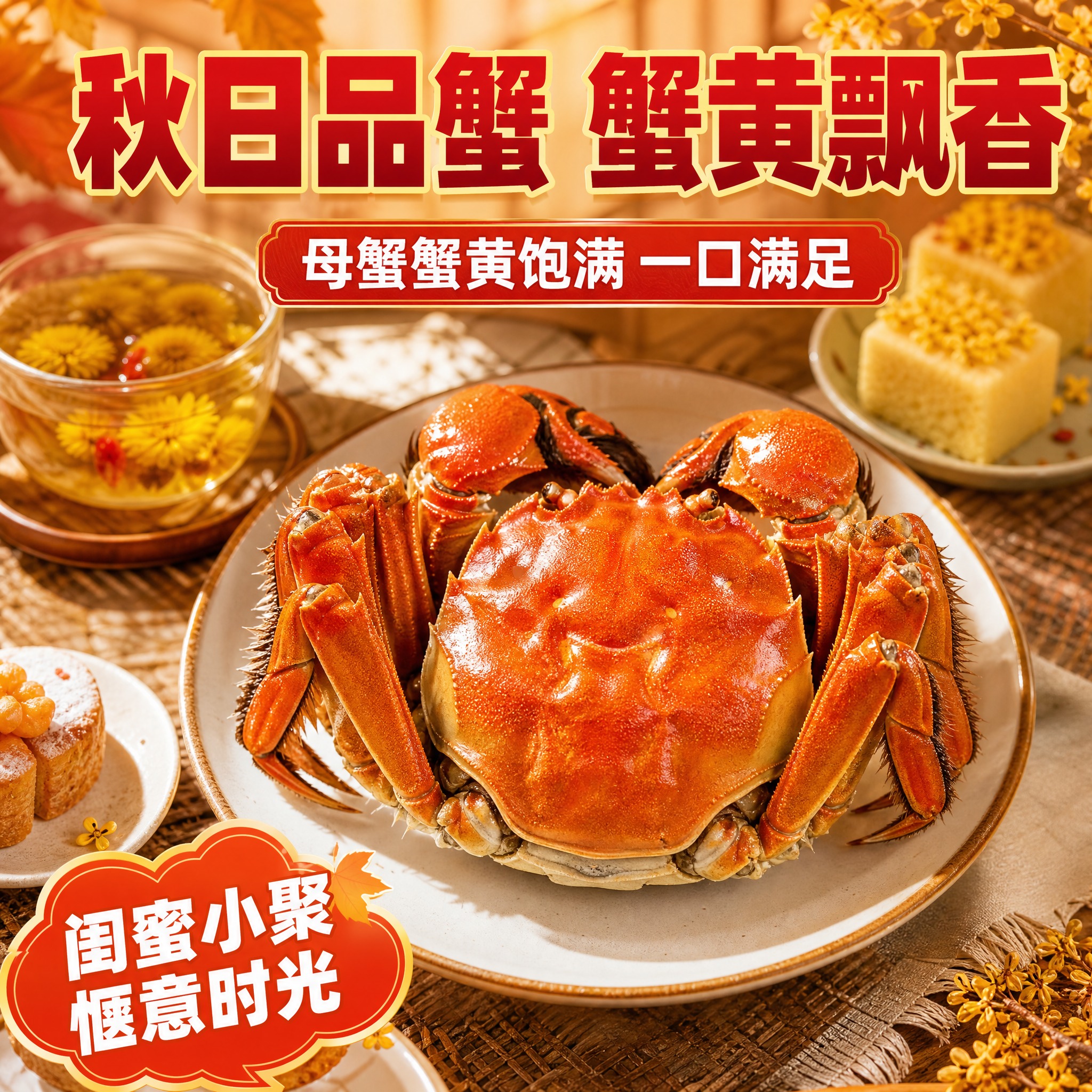 [主图-5] 母蟹食用场景图 突出闺蜜小聚 秋日品蟹 拼多多爆… - 图片创意预览