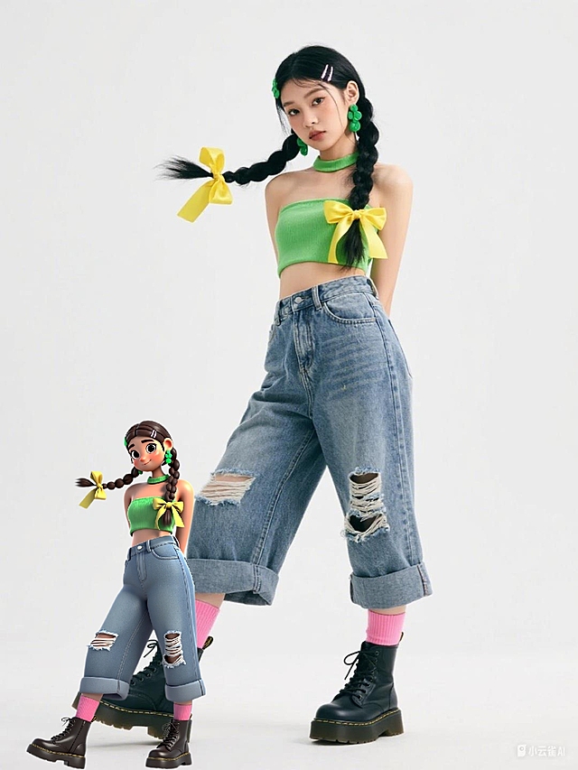 甜美可爱风，2D&3D混搭设计，拟人化卡通形象，展现青春活力。