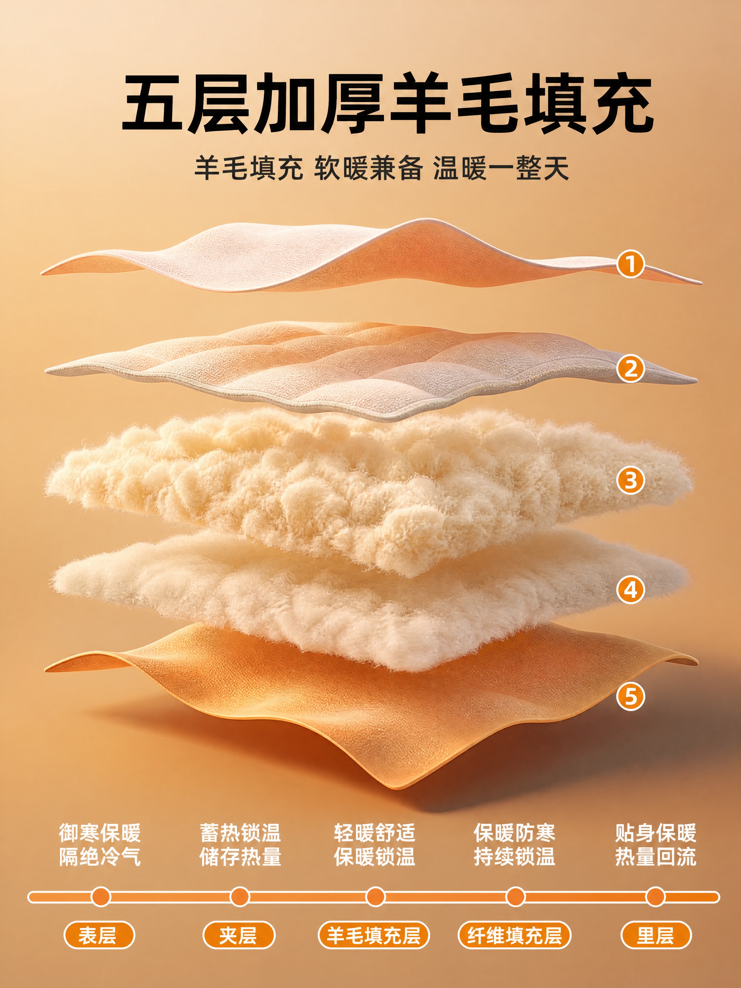 [商品] 使用【图1】作为版式与风格参考；将原三层夹棉结构改为… - 图片创意预览