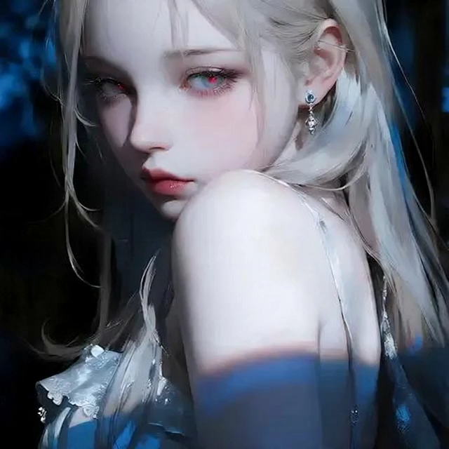 镜头先是平视正对着人物，抵近拍摄，然后渐渐拉远一些，变为俯视视角，主角伸长右手，似乎在邀请镜头外的人来跳一支舞，然后头稍微歪一下，嘴角挂起一些弧度，露出一点微笑预览效果