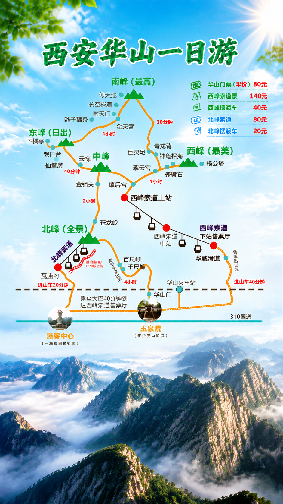 以第二张原始华山线路图为唯一准确底稿，线路图内所有文字、标记、… - 图片创意预览