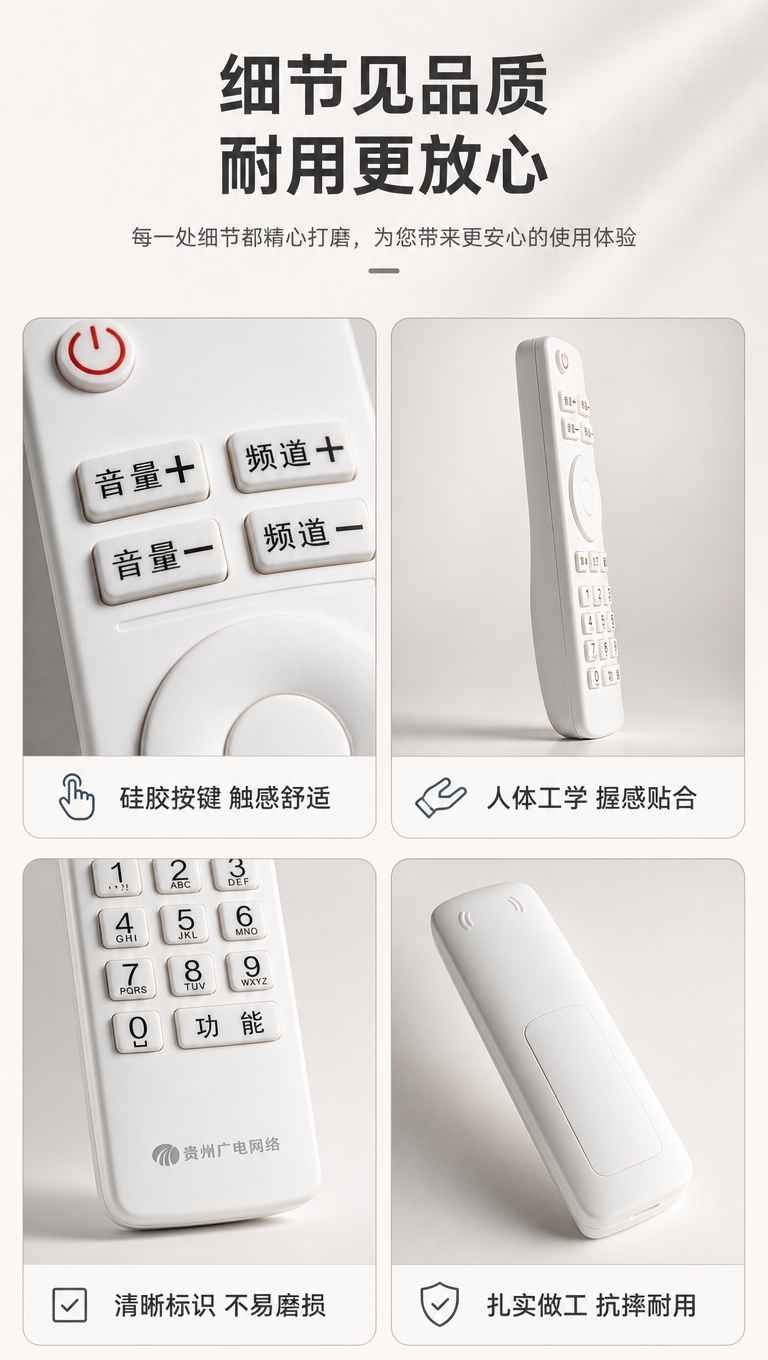[商品] 使用【图1】贵州广电网络白色机顶盒遥控器；保留白色长… - 图片创意预览