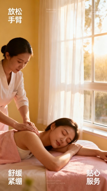 生成50张上门按摩的照片，图片不要加联系方式进去，可以加入一些文字预览效果