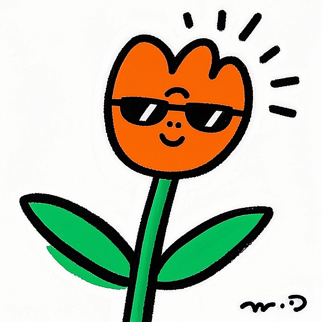 戴墨镜的郁金香