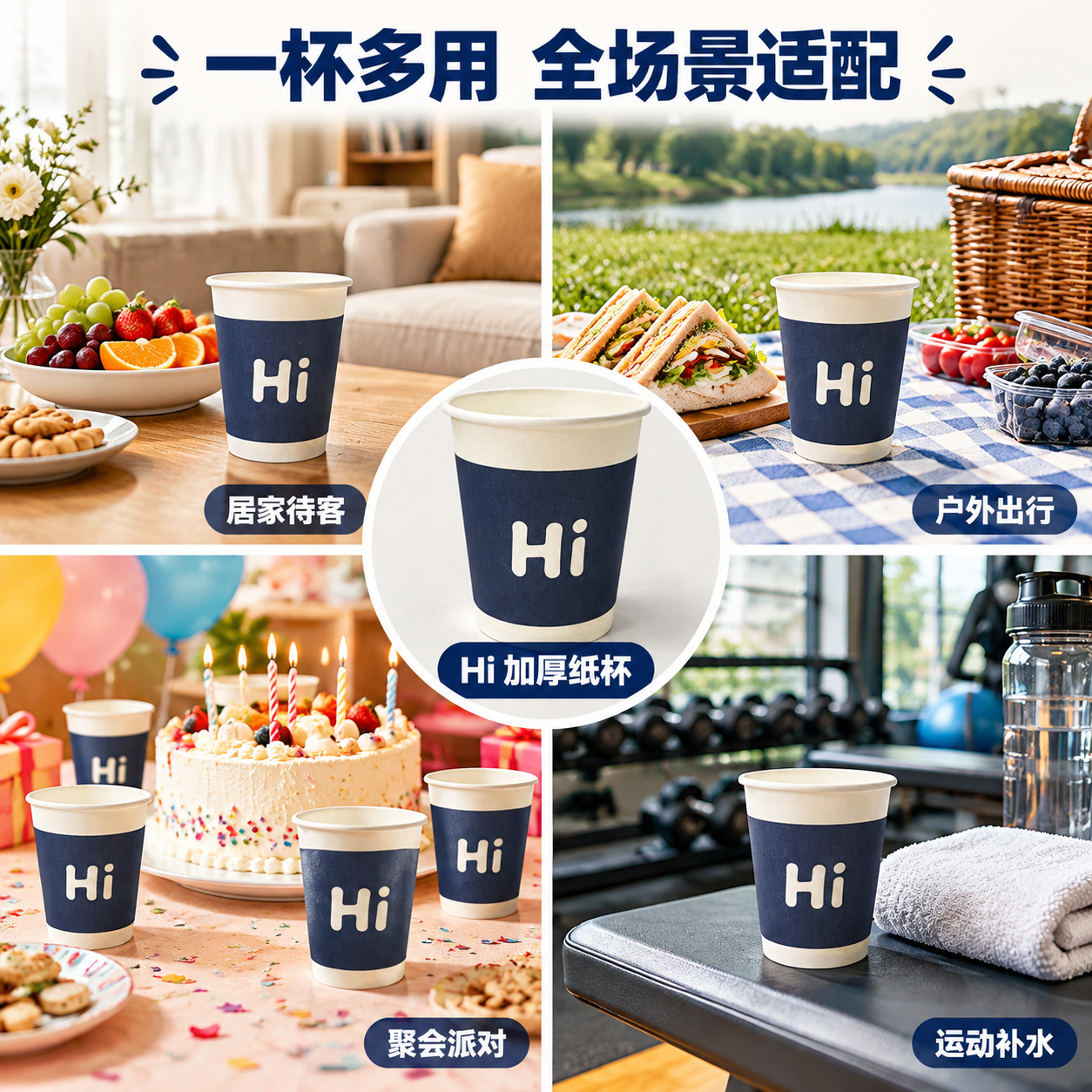 [主图-5] 多场景宫格图 展示纸杯适用的不同生活场景 [统一… - 图片创意预览