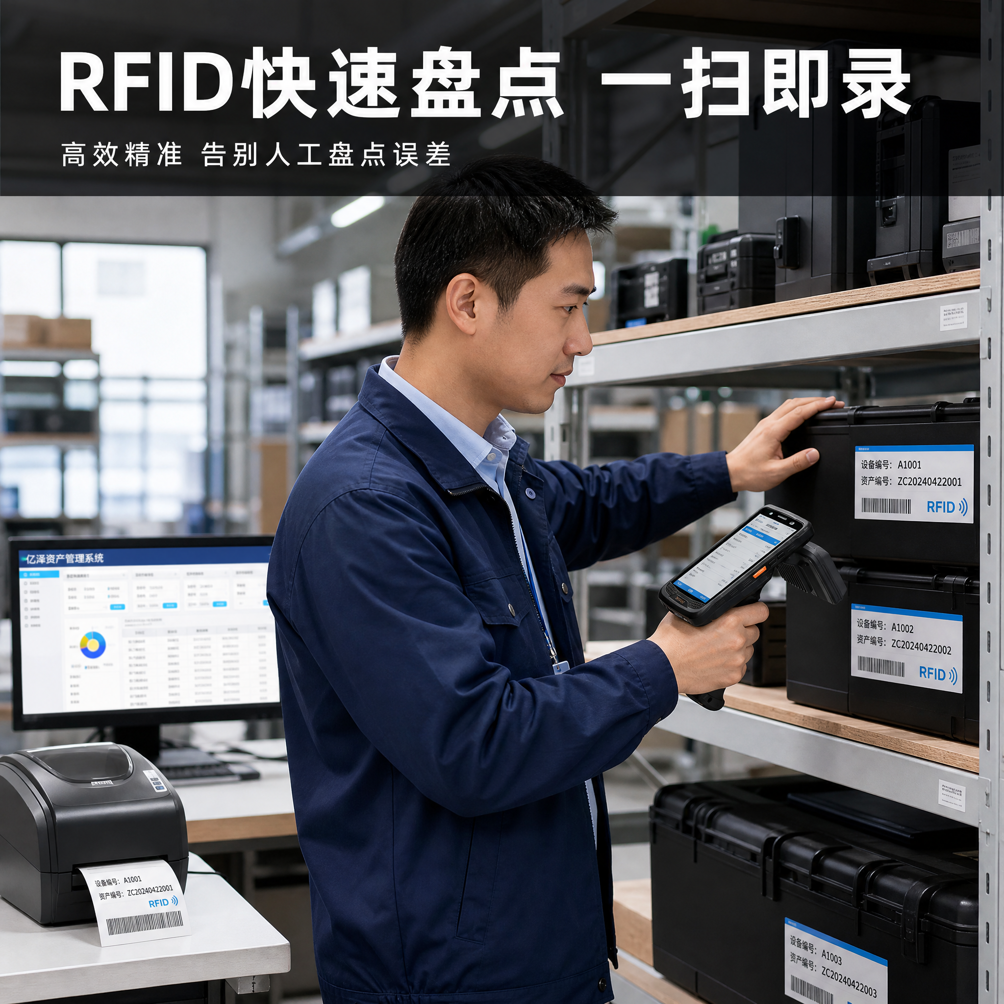 [主图-4] 主题：真实使用场景图，展示企业仓管人员使用RFI… - 图片创意预览