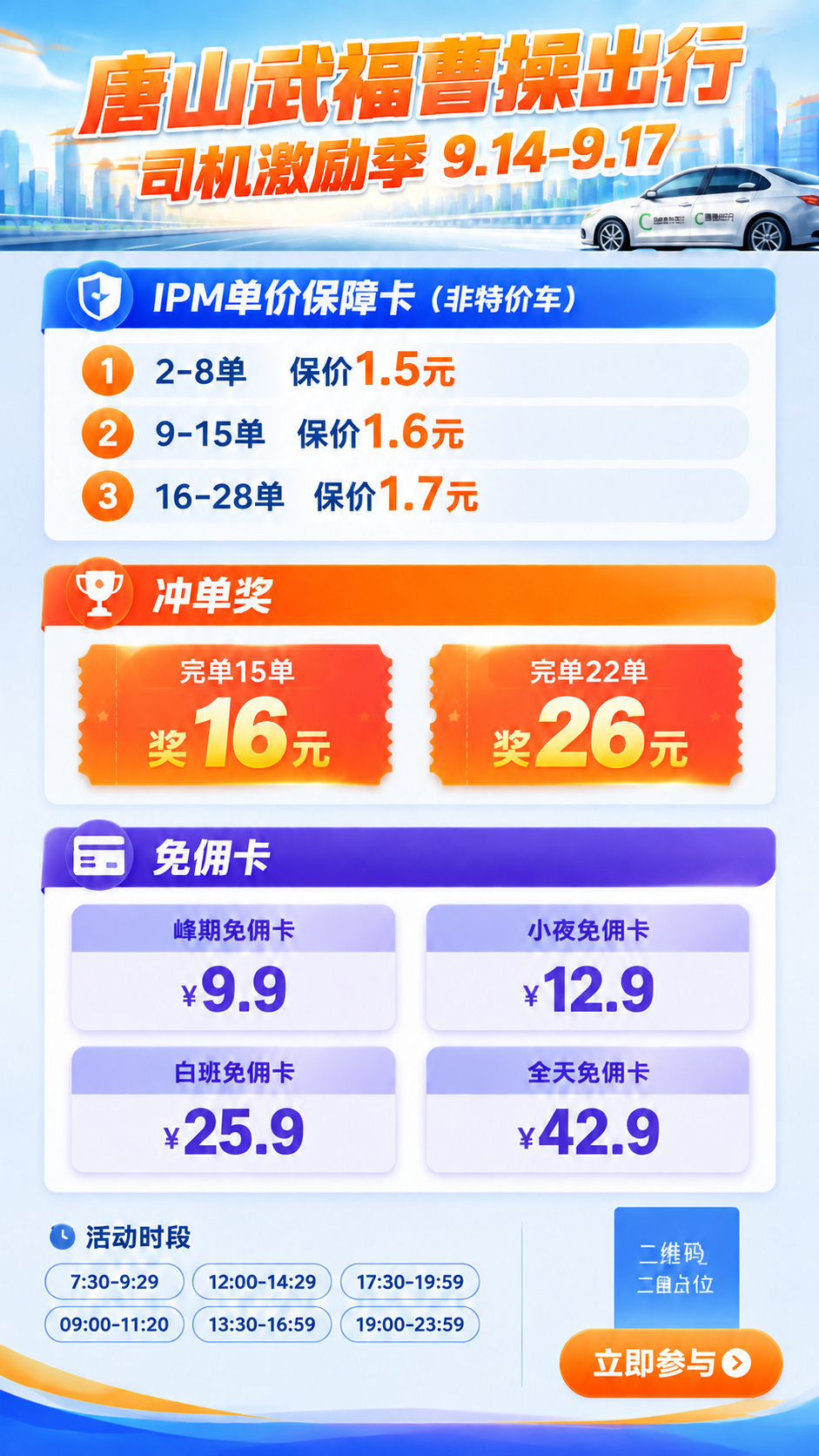 将海报中第三板块的标题文字"免抽成卡"修改为"免佣卡"，保持原… - 图片创意预览
