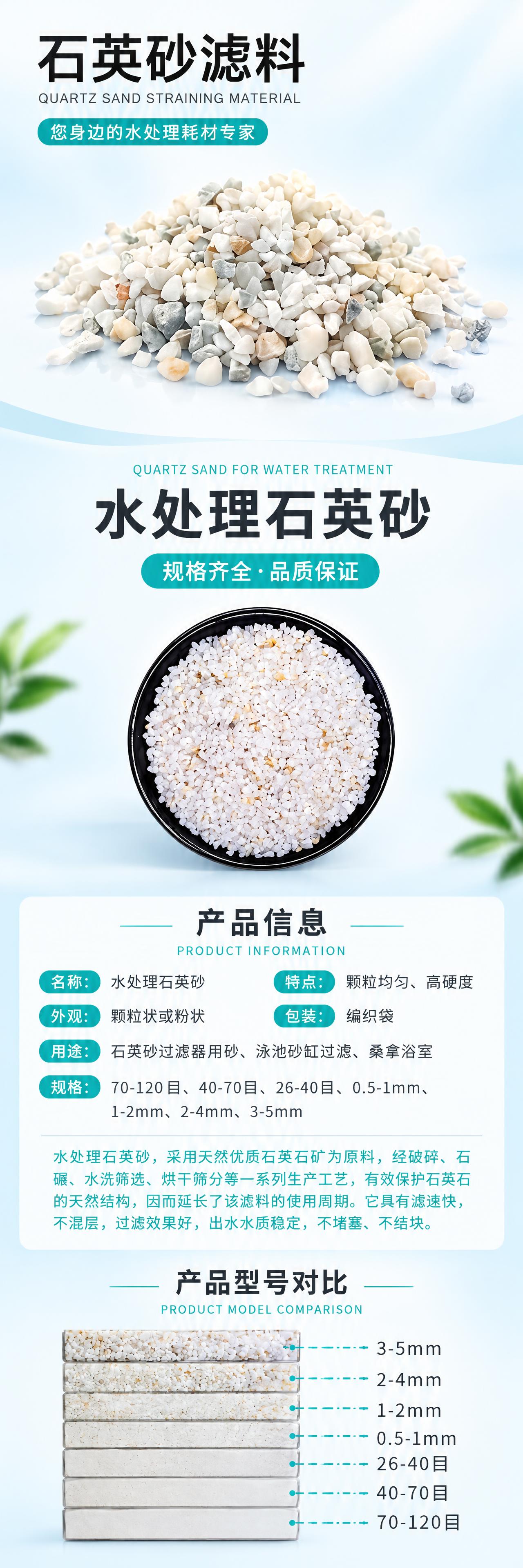 基于参考图重新设计石英砂滤料电商详情长图，硬性要求：1. 所有… - 图片创意预览