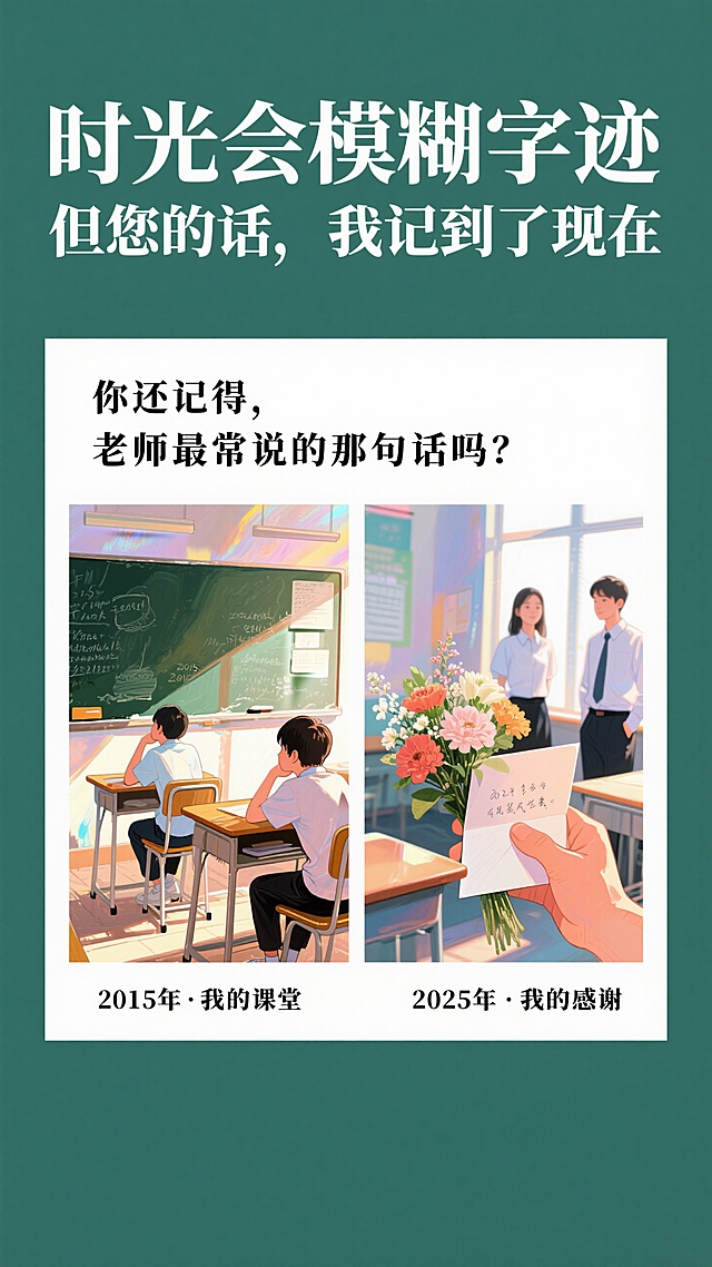 教师节｜文字插画海报